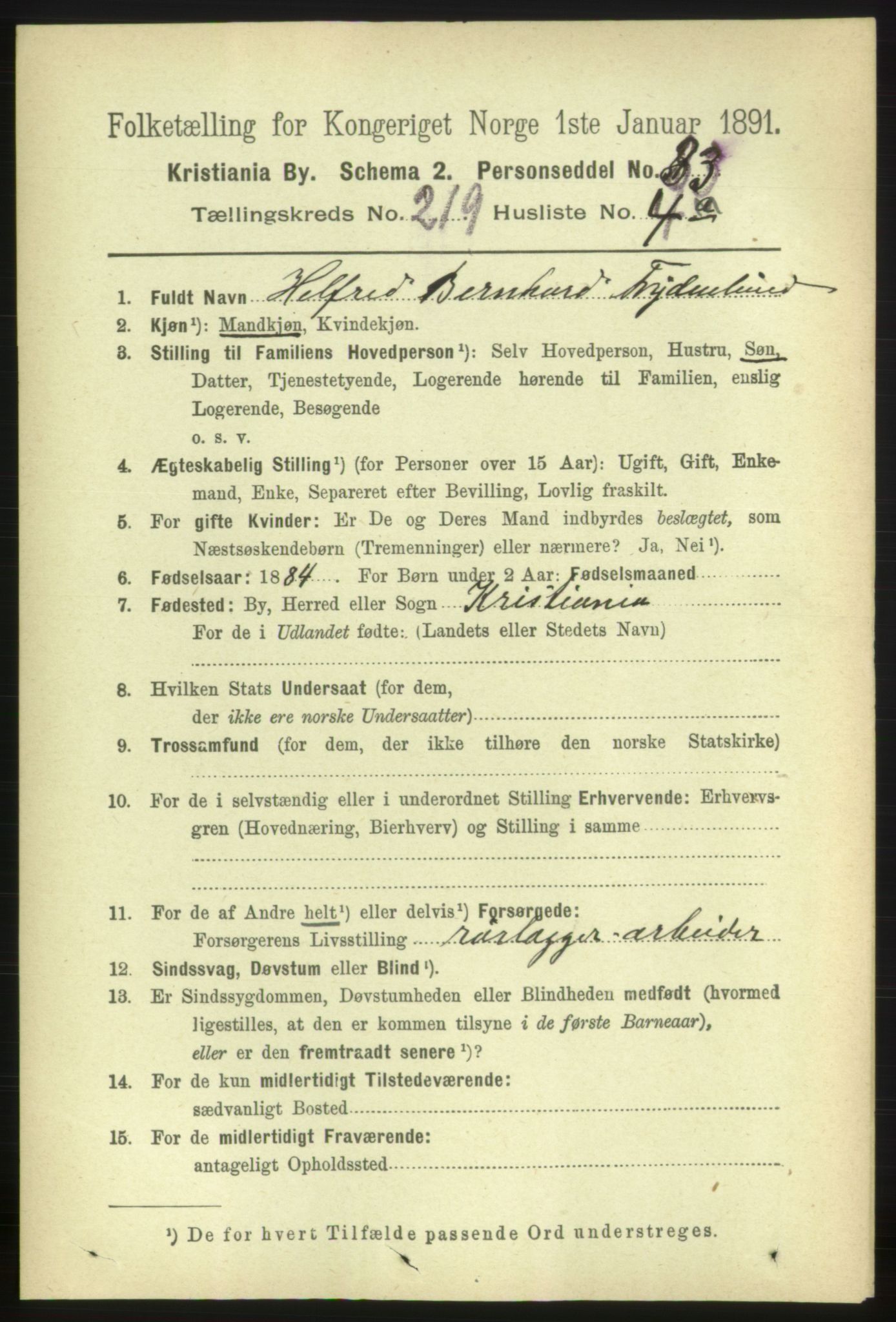 RA, 1891 census for 0301 Kristiania, 1891, p. 130080