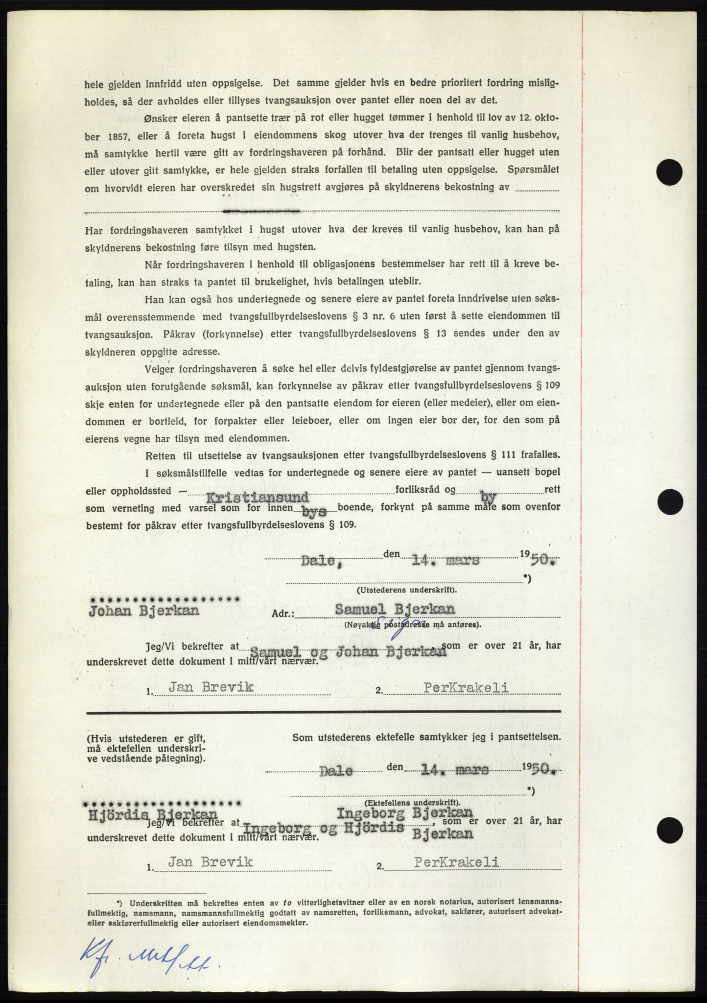 Nordmøre sorenskriveri, AV/SAT-A-4132/1/2/2Ca: Mortgage book no. B104, 1950-1950, Diary no: : 857/1950