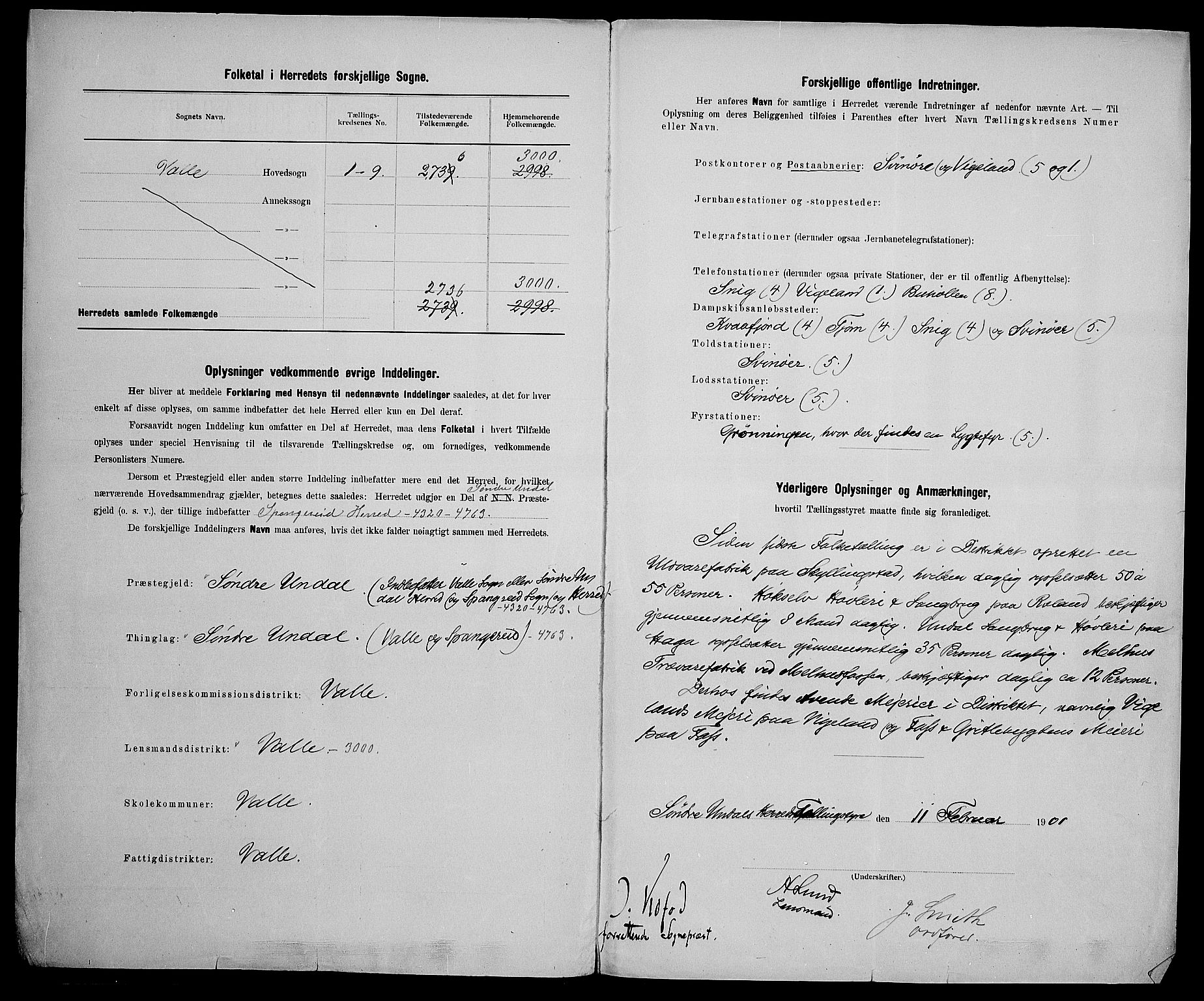 SAK, 1900 census for Sør-Audnedal, 1900, p. 3