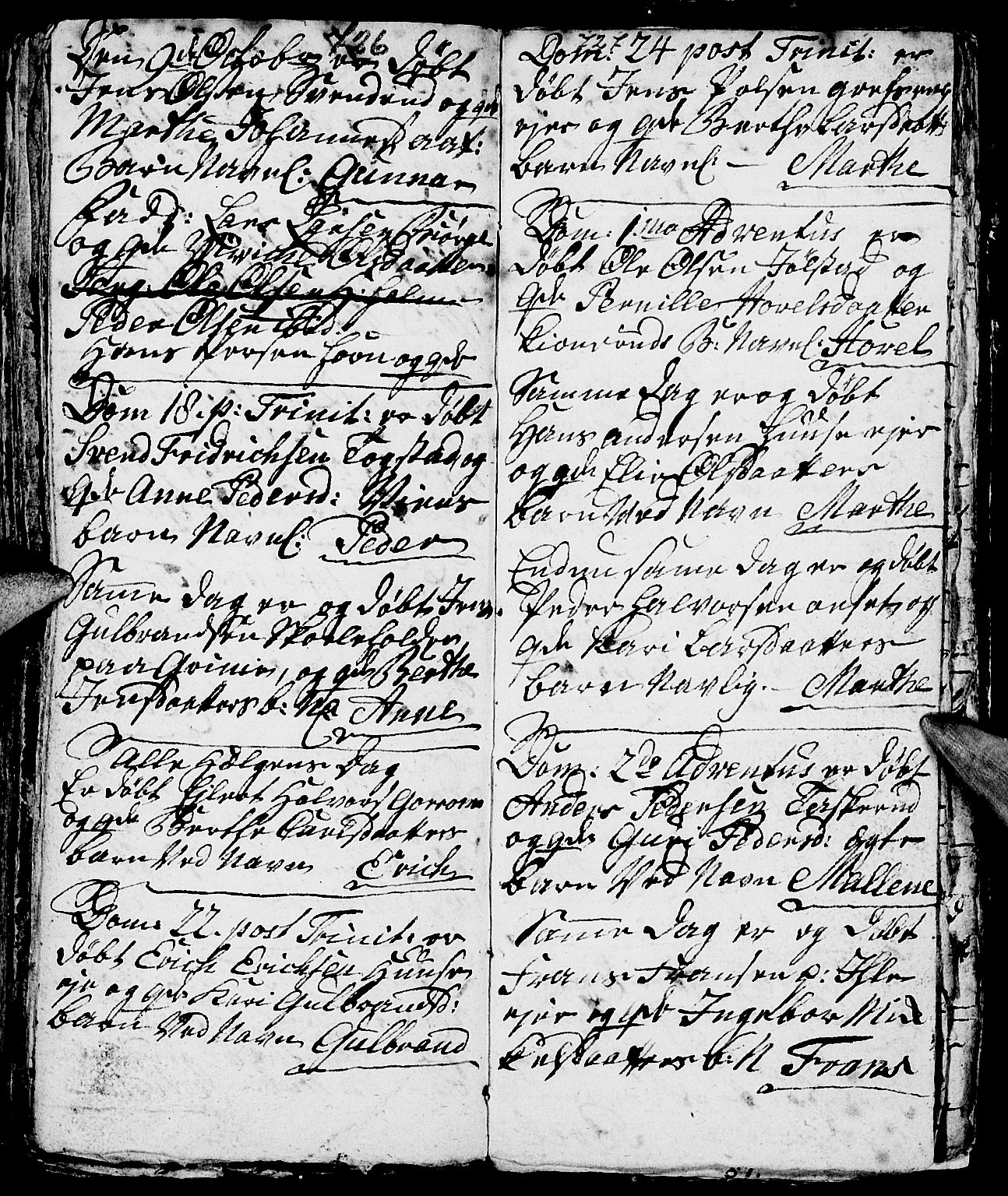 Nes prestekontor, Hedmark, AV/SAH-PREST-020/L/La/L0001: Parish register (copy) no. 1, 1663-1784, p. 726-727