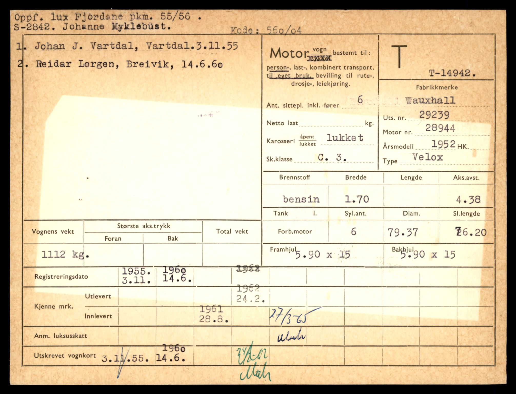 Møre og Romsdal vegkontor - Ålesund trafikkstasjon, AV/SAT-A-4099/F/Fe/L0049: Registreringskort for kjøretøy T 14864 - T 18613, 1927-1998, p. 1805