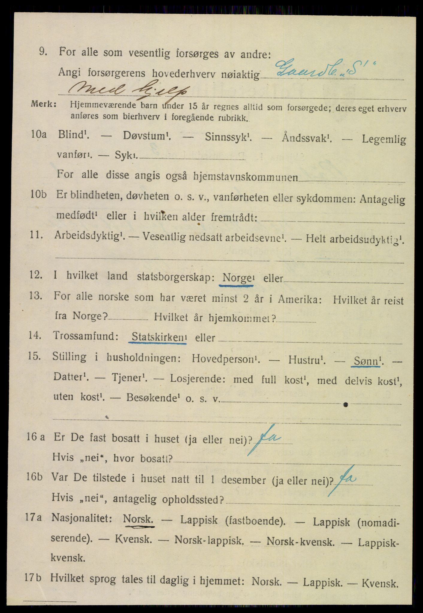 SAT, 1920 census for Rødøy, 1920, p. 971