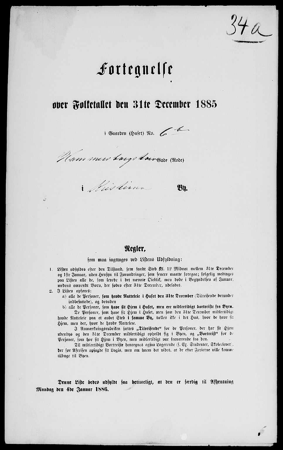 RA, 1885 census for 0301 Kristiania, 1885, p. 1594