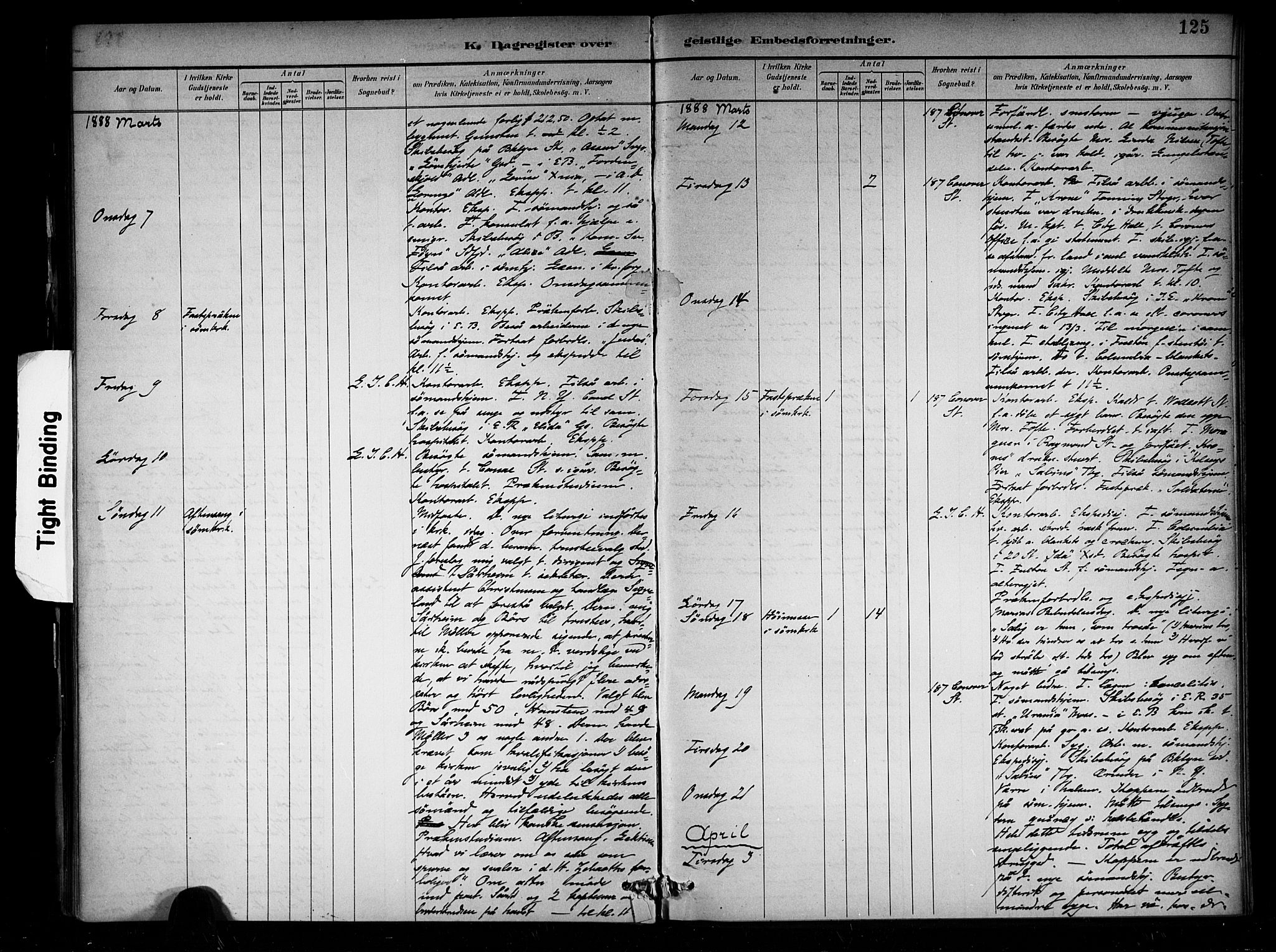 Den norske sjømannsmisjon i utlandet/New York, AV/SAB-SAB/PA-0110/H/Ha/L0002: Parish register (official) no. A 2, 1886-1888, p. 125