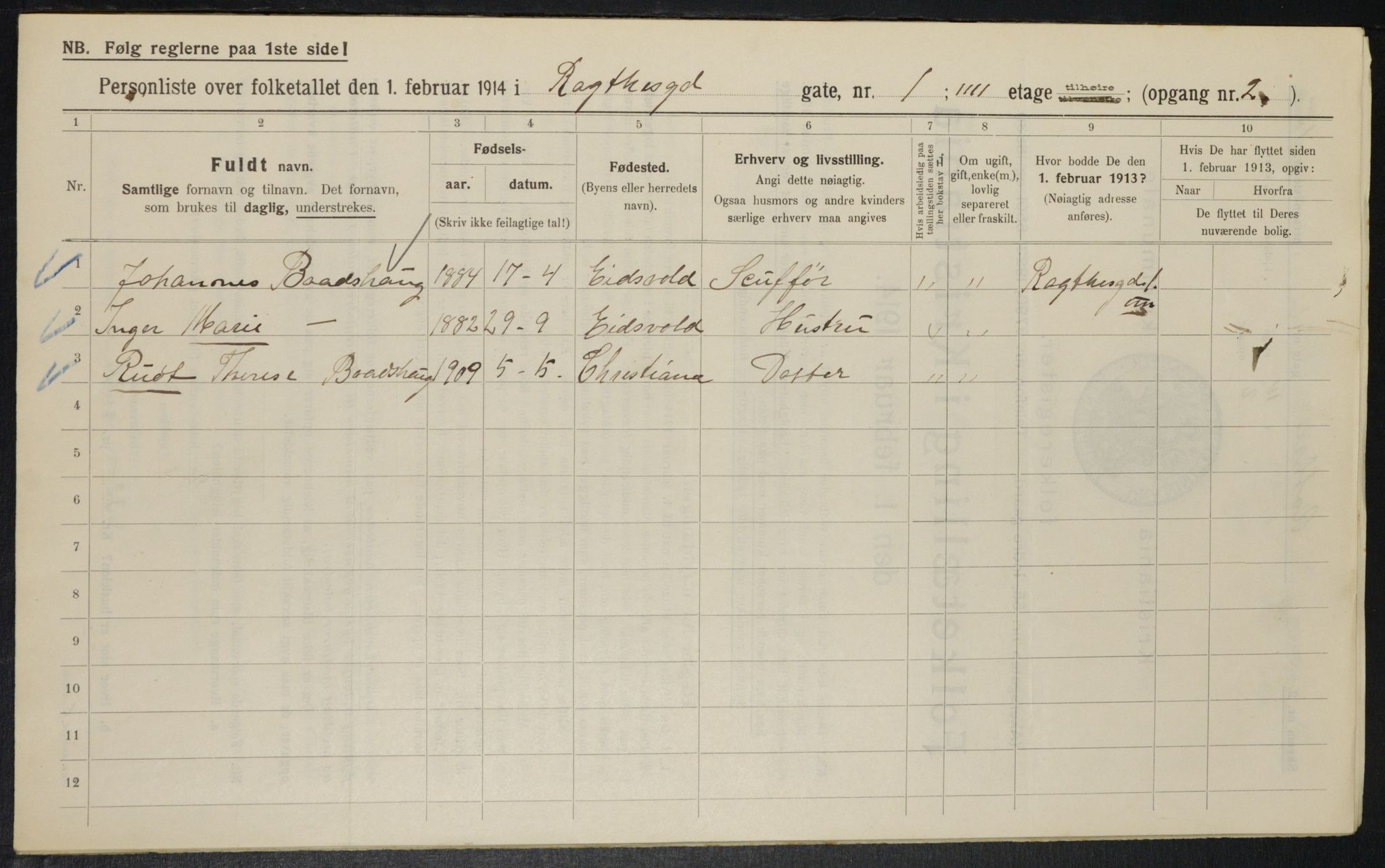 OBA, Municipal Census 1914 for Kristiania, 1914, p. 81862