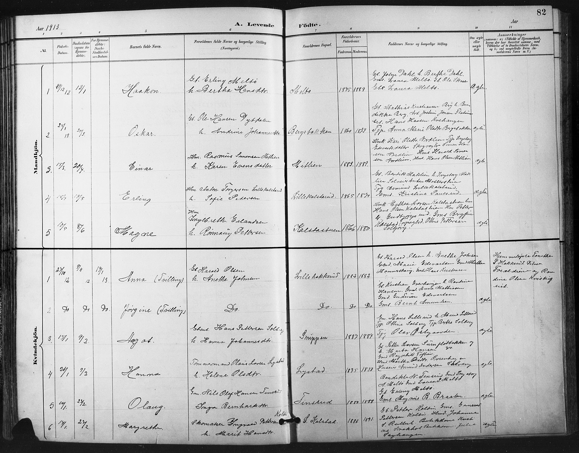Vestre Gausdal prestekontor, SAH/PREST-094/H/Ha/Hab/L0003: Parish register (copy) no. 3, 1896-1925, p. 82