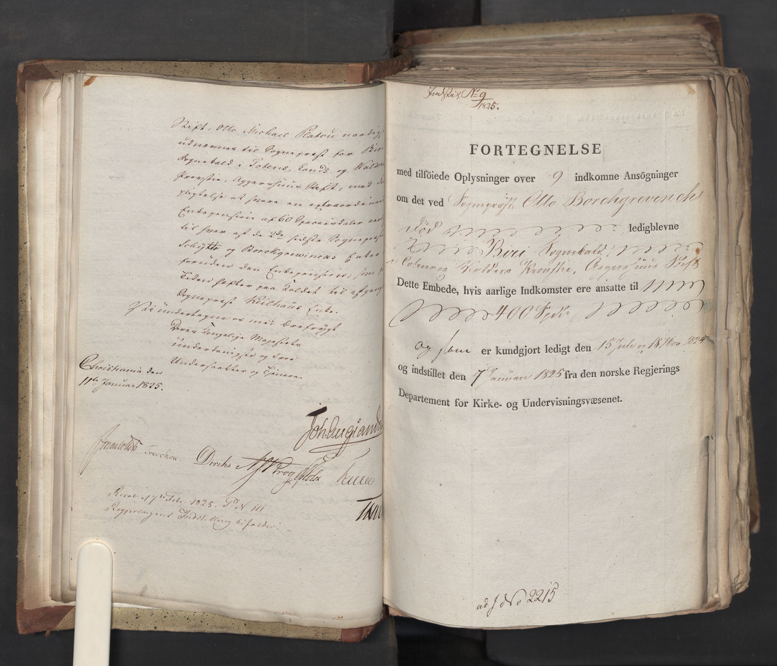 Statsrådsavdelingen i Stockholm, RA/S-1003/D/Da/L0041: Regjeringsinnstillinger nr. 2204-2466, 1825, p. 33