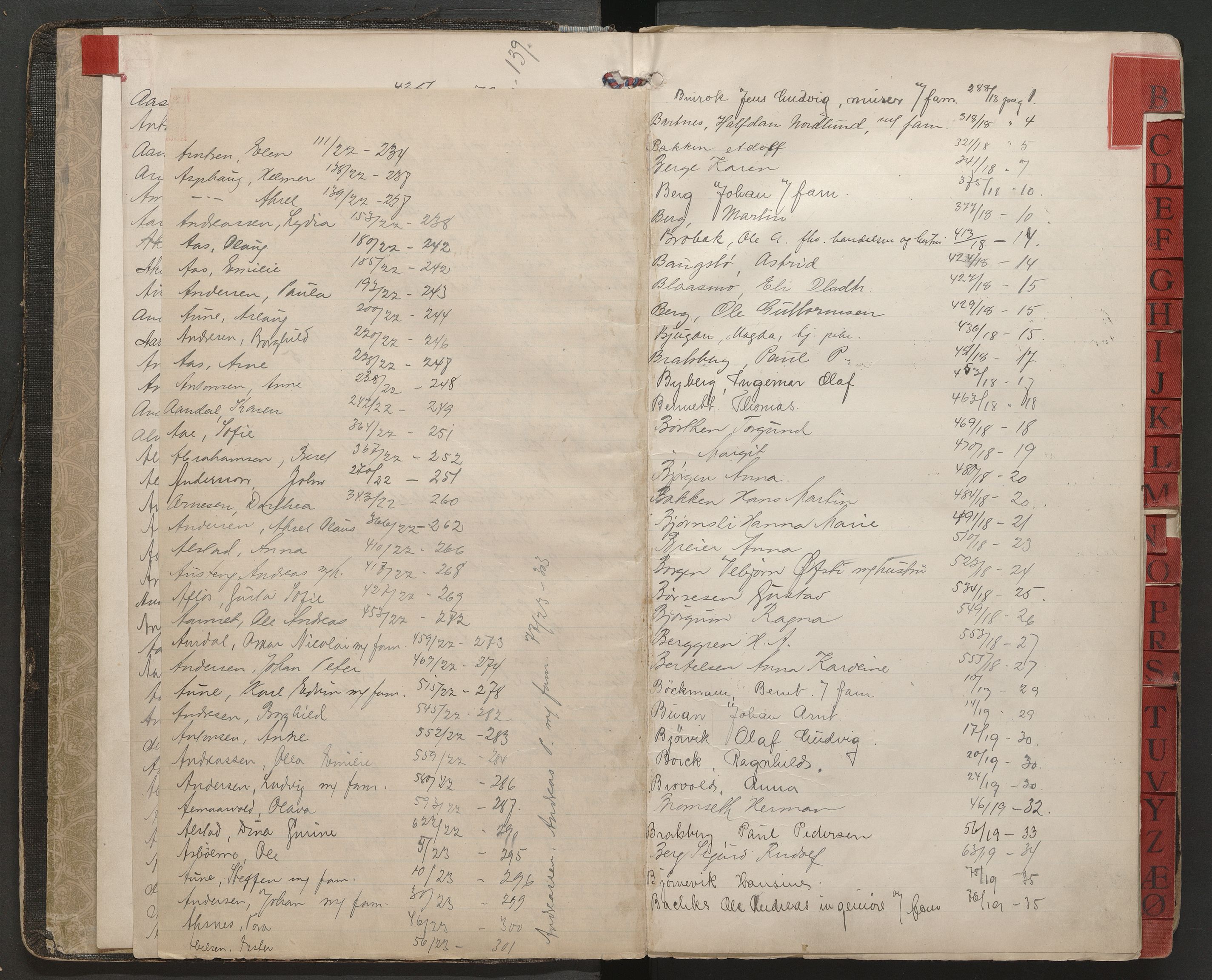 Strinda folkeregister, SAT/A-5925/F/L0001a: Utflyttede, 1918-1923