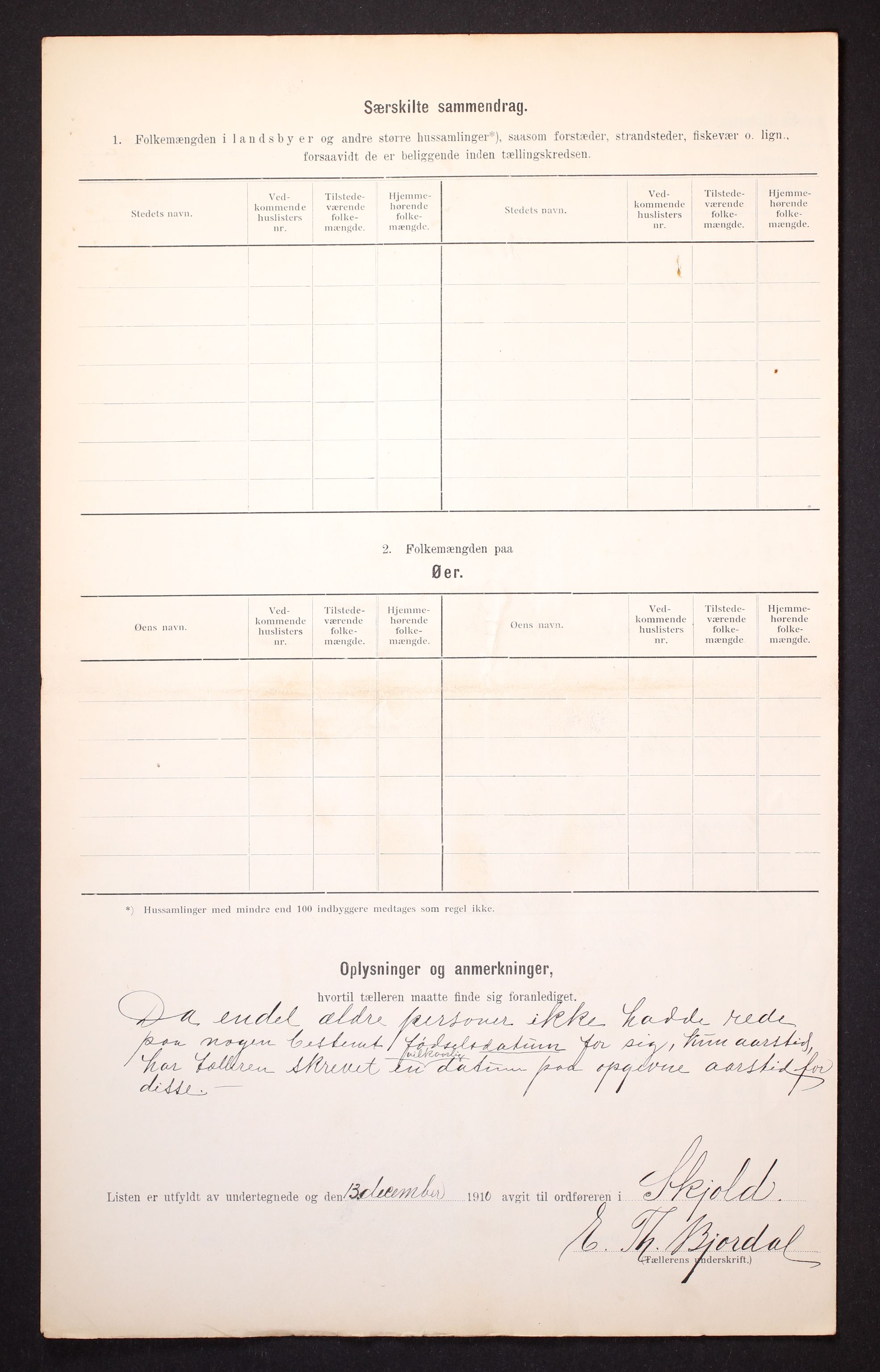 RA, 1910 census for Skjold, 1910, p. 12