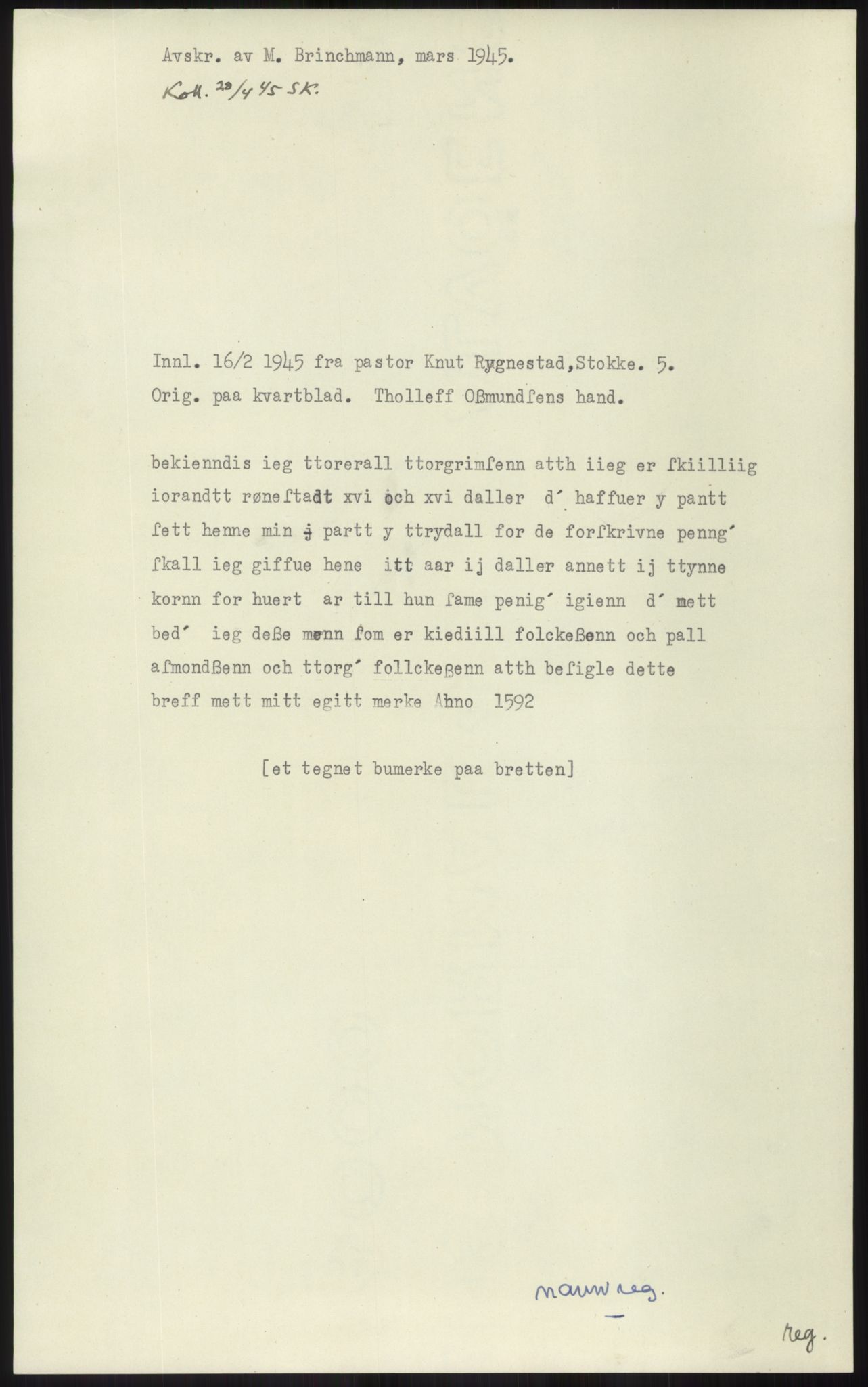 Samlinger til kildeutgivelse, Diplomavskriftsamlingen, AV/RA-EA-4053/H/Ha, p. 1517