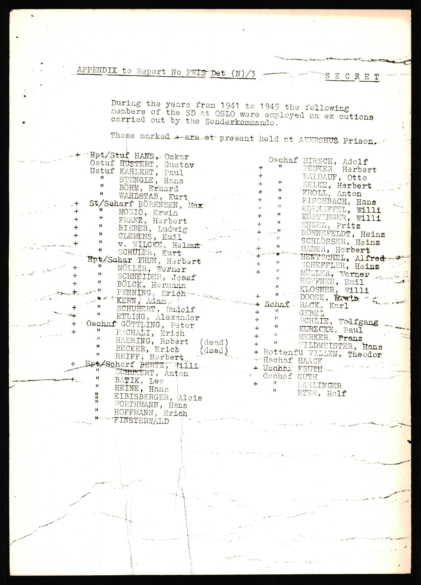 Forsvaret, Forsvarets overkommando II, AV/RA-RAFA-3915/D/Db/L0039: CI Questionaires. Tyske okkupasjonsstyrker i Norge. Østerrikere., 1945-1946, p. 358