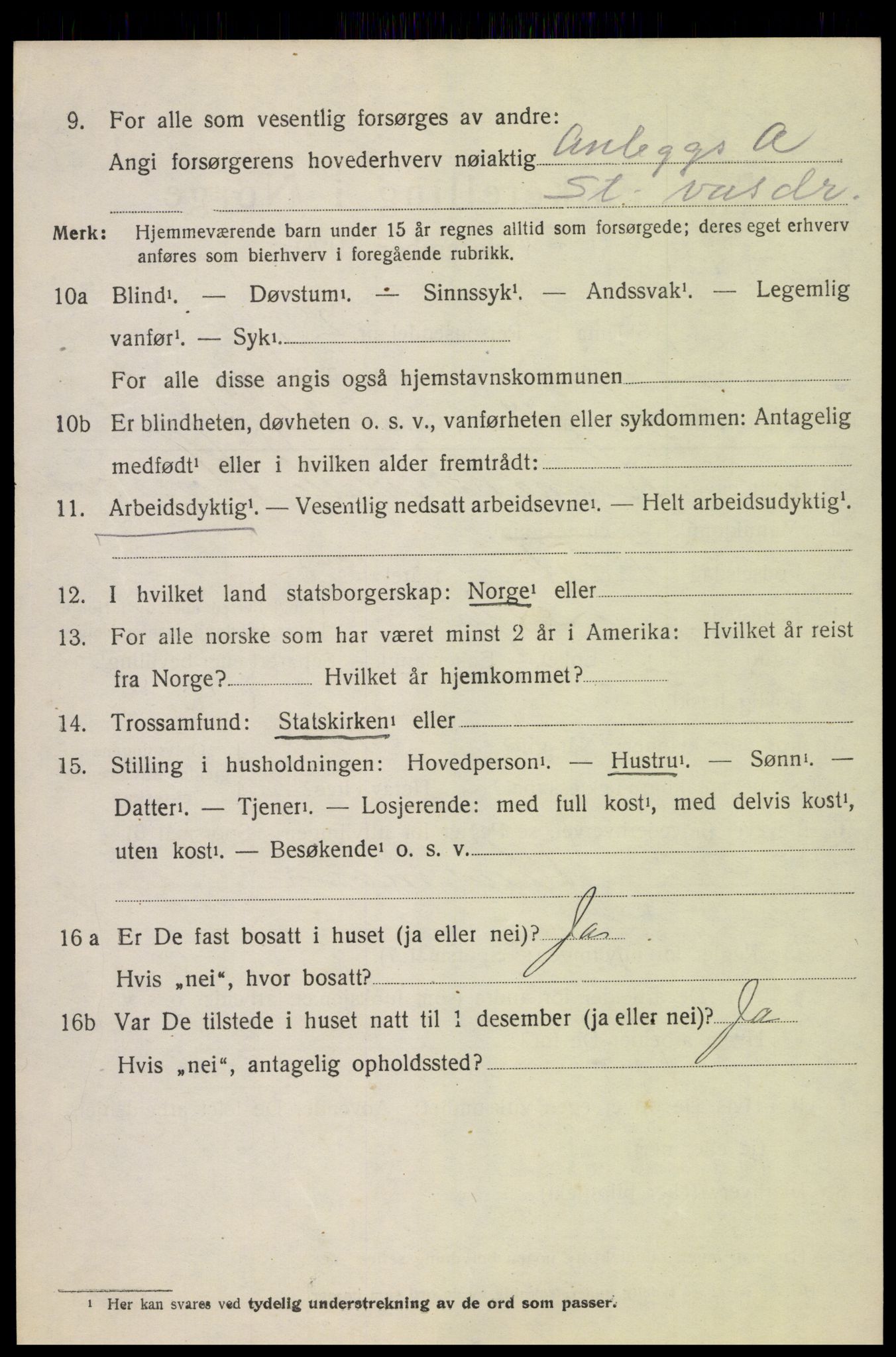 SAH, 1920 census for Lesja, 1920, p. 2535