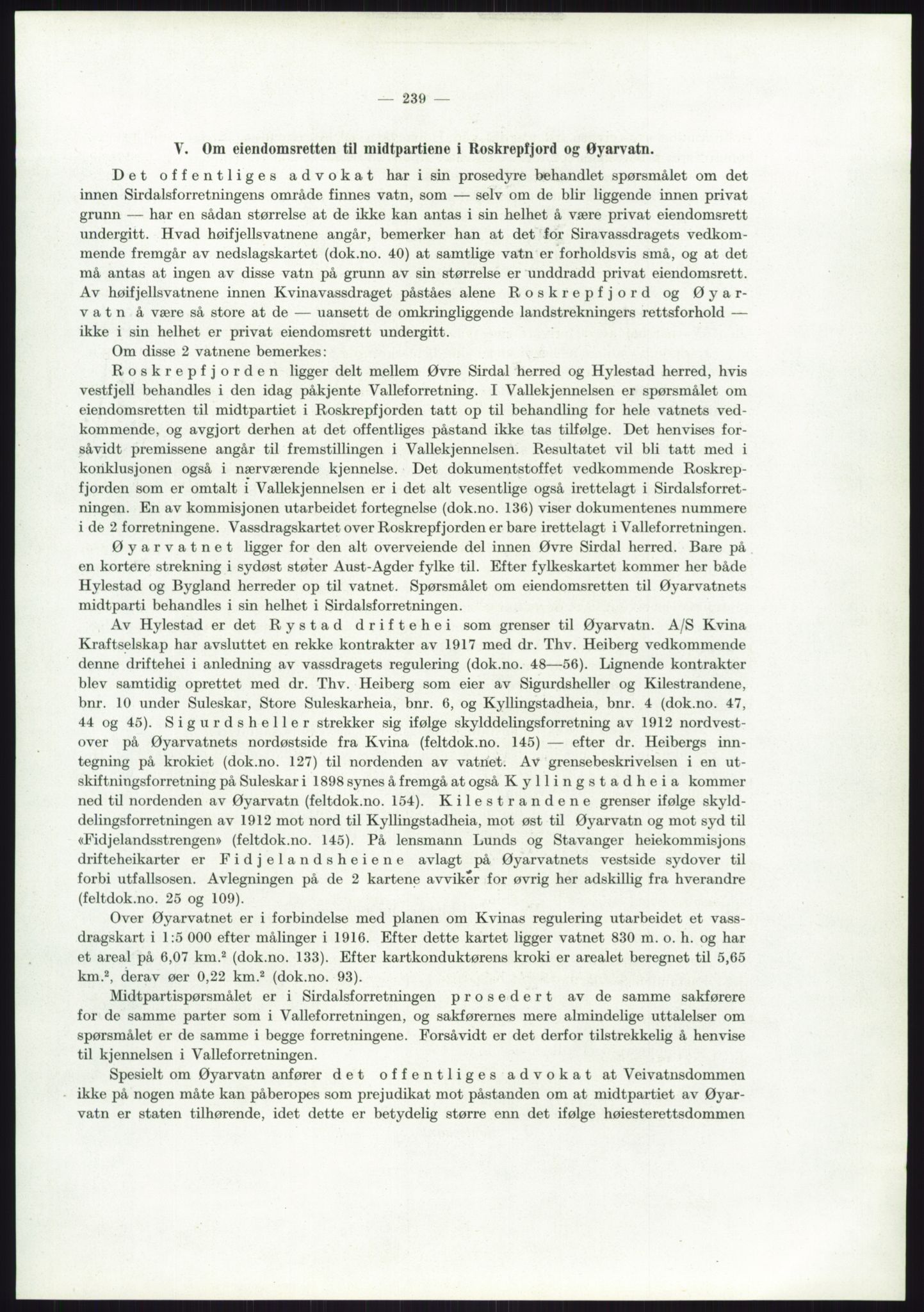 Høyfjellskommisjonen, AV/RA-S-1546/X/Xa/L0001: Nr. 1-33, 1909-1953, p. 1574