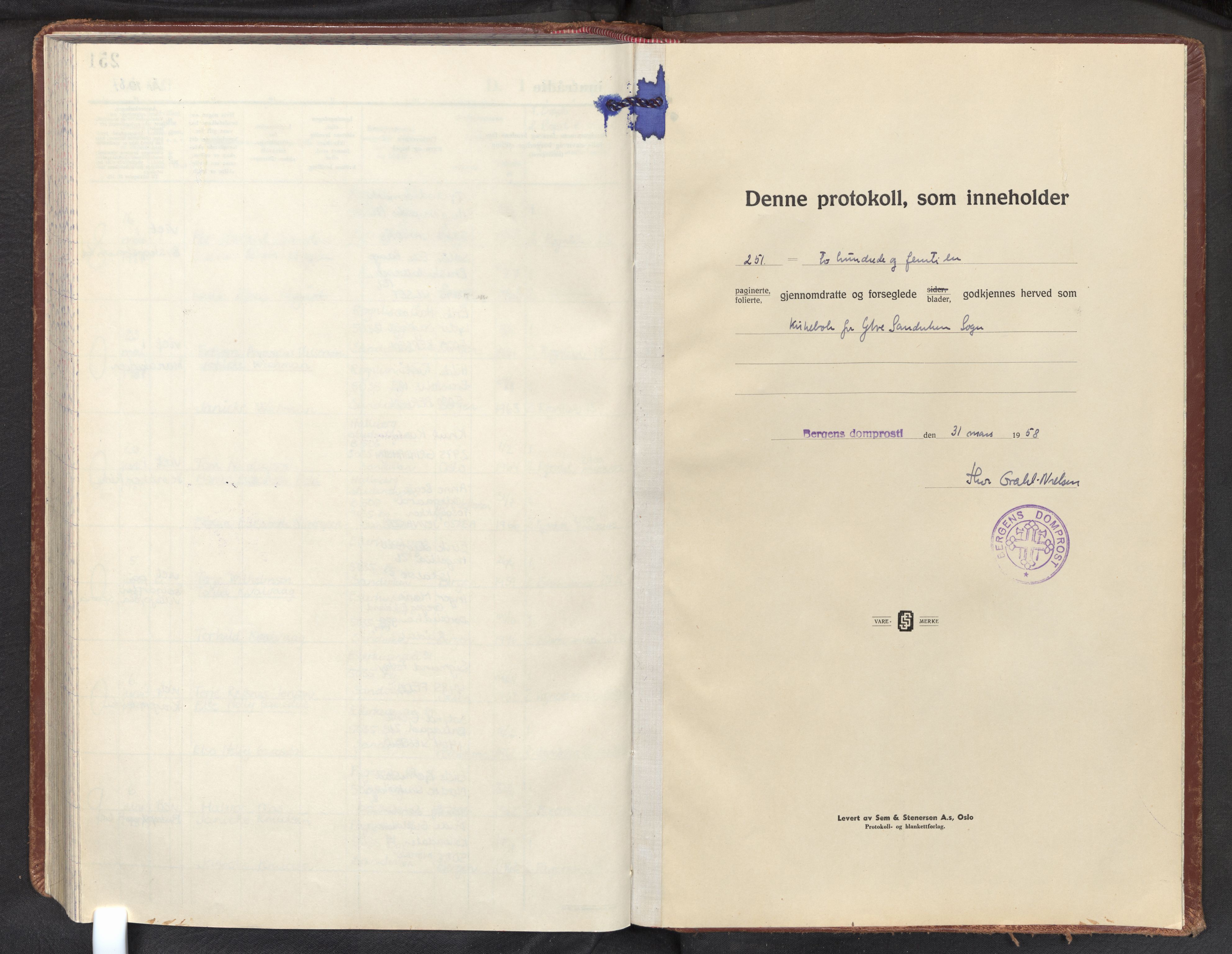 Biskopshavn sokneprestembete*, SAB/-: Parish register (official) no. C 1, 1958-1987