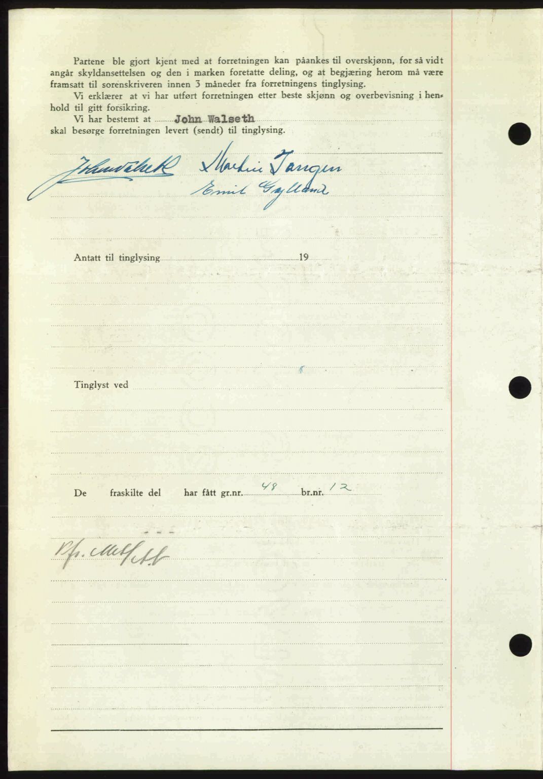 Nordmøre sorenskriveri, AV/SAT-A-4132/1/2/2Ca: Mortgage book no. A115, 1950-1950, Diary no: : 2223/1950