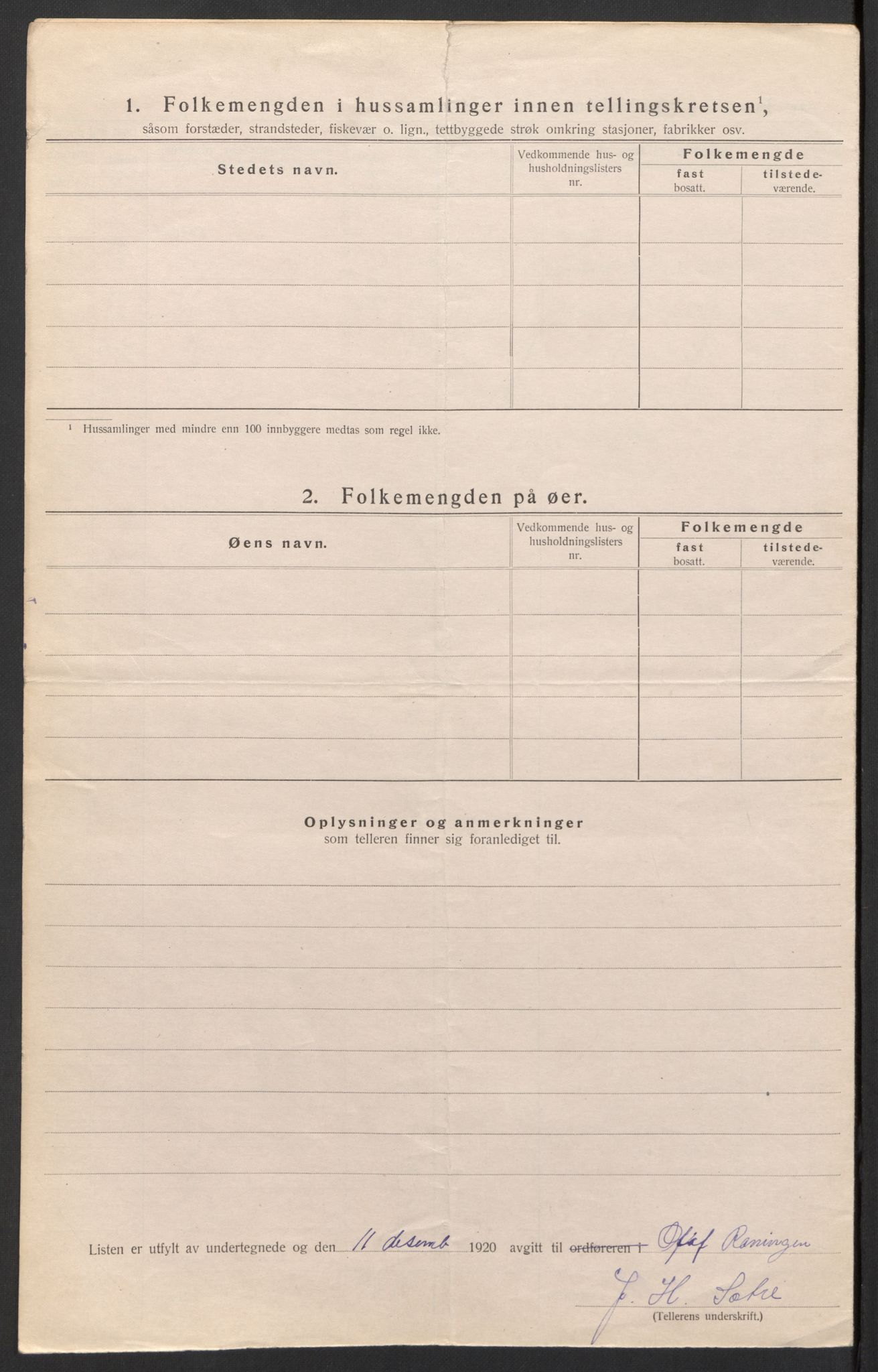 SAH, 1920 census for Trysil, 1920, p. 11