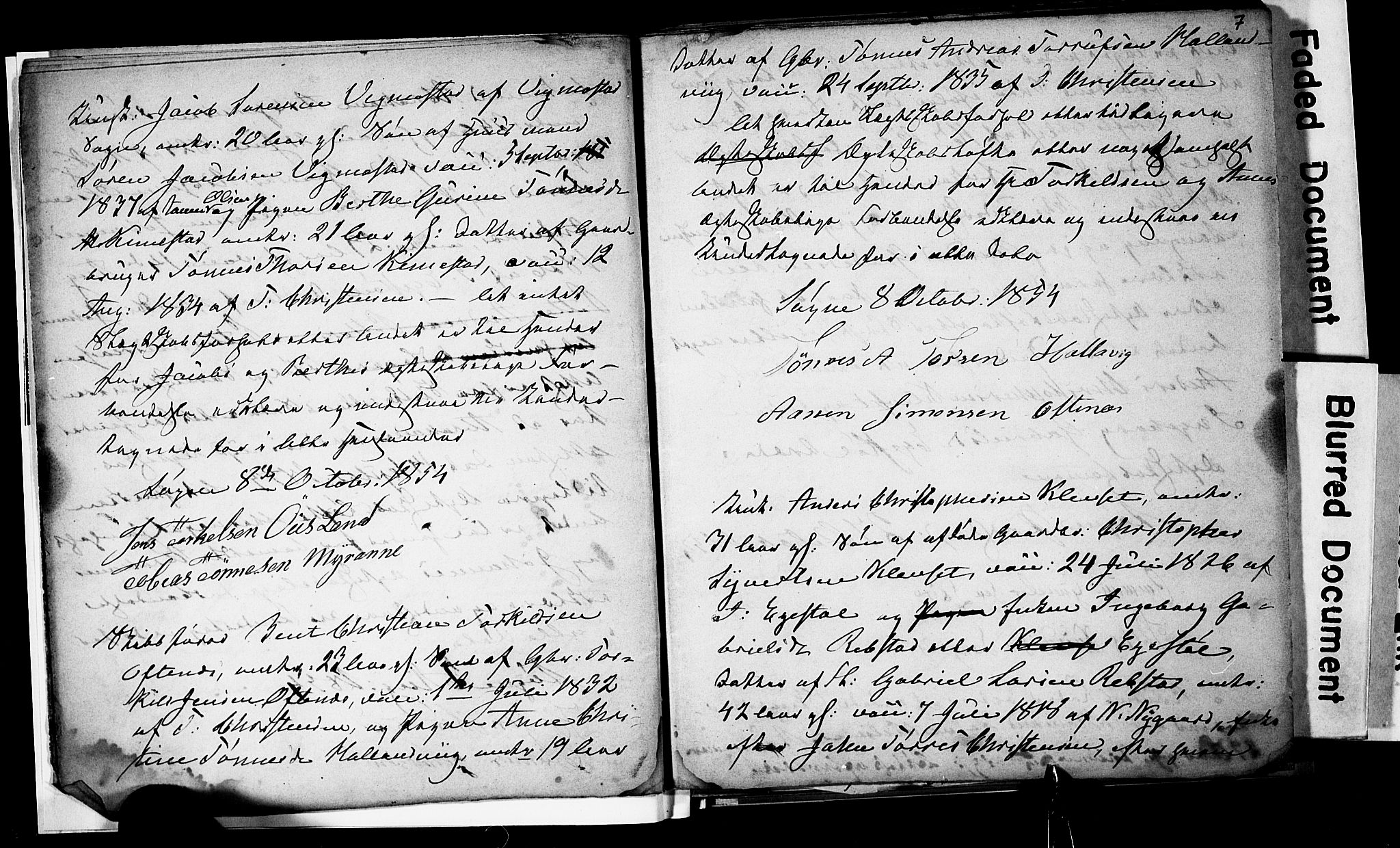 Søgne sokneprestkontor, AV/SAK-1111-0037/F/Fe/L0001: Banns register no. A III 1, 1853-1870, p. 7