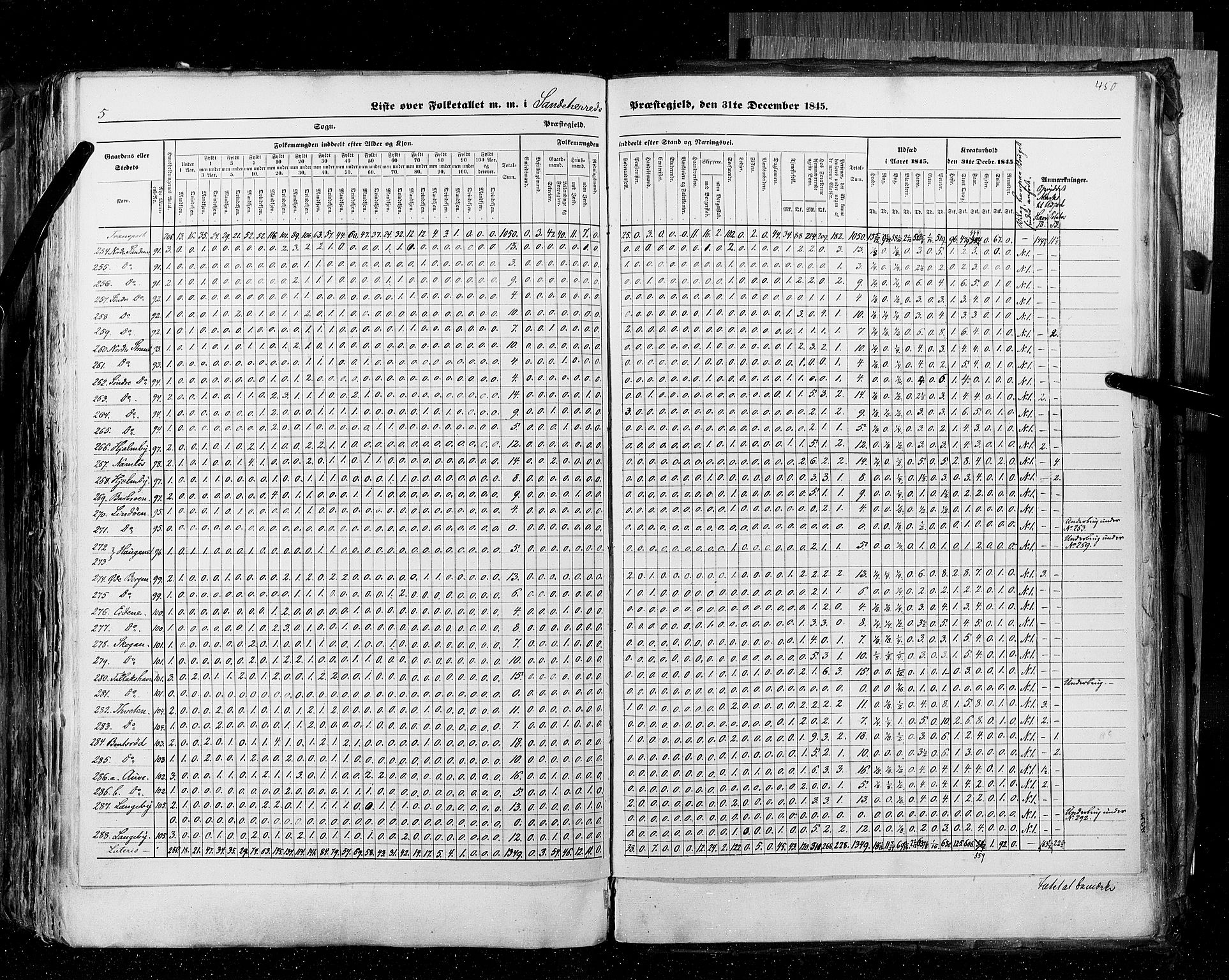 RA, Census 1845, vol. 4: Buskerud amt og Jarlsberg og Larvik amt, 1845, p. 450