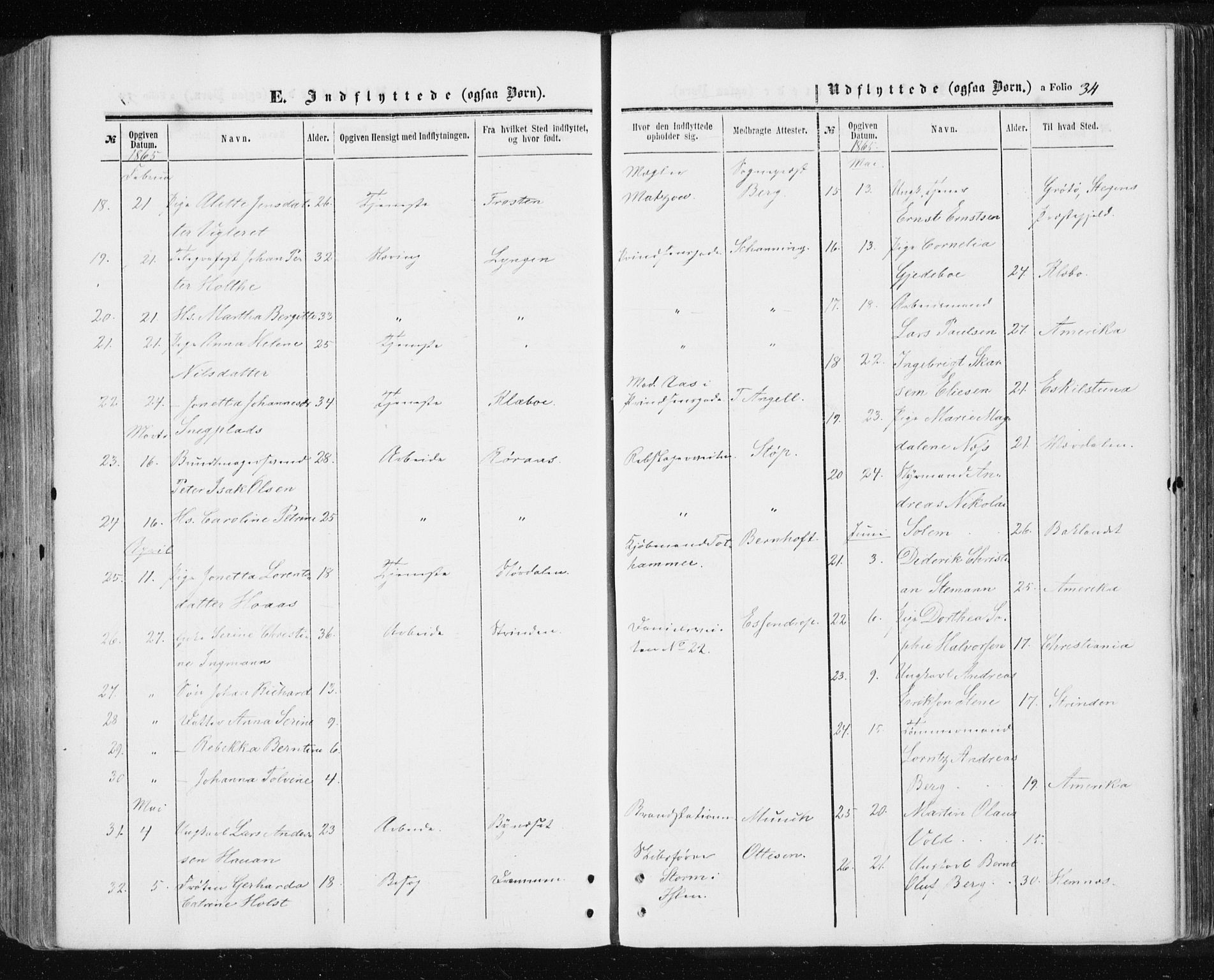 Ministerialprotokoller, klokkerbøker og fødselsregistre - Sør-Trøndelag, SAT/A-1456/601/L0053: Parish register (official) no. 601A21, 1857-1865, p. 34