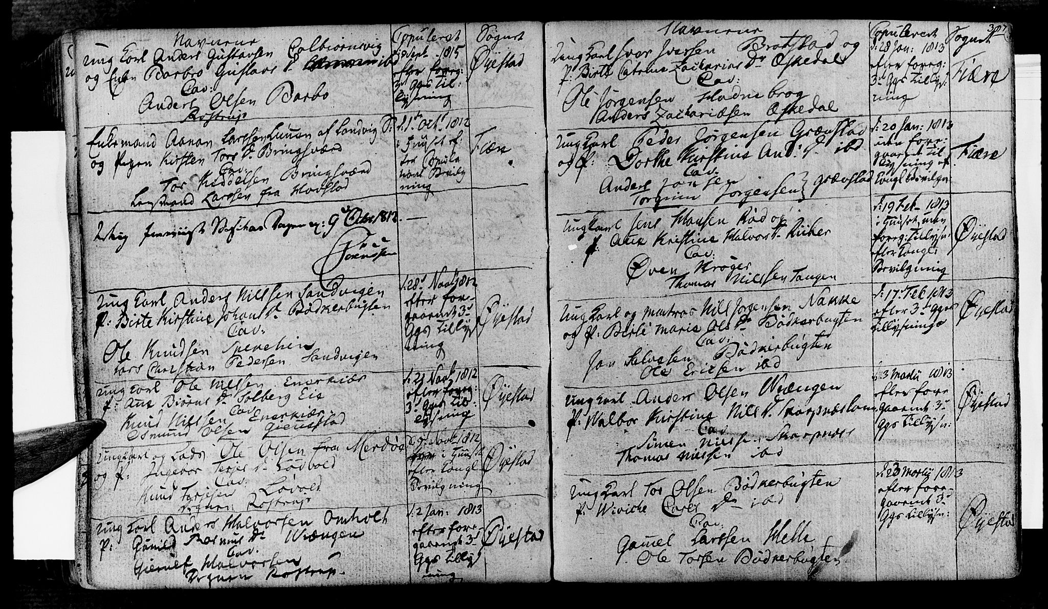 Øyestad sokneprestkontor, SAK/1111-0049/F/Fa/L0011: Parish register (official) no. A 11, 1805-1824, p. 387
