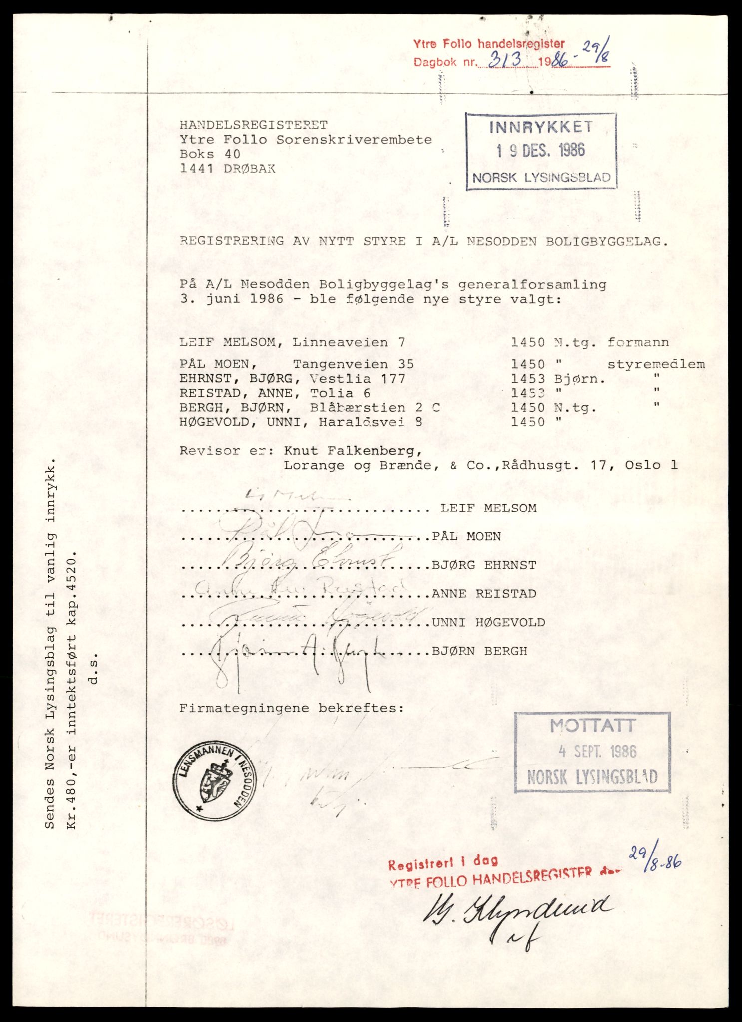 Ytre Follo tingrett, SAT/A-10177/K/Kb/Kba/L0028: Andelslag, N - Si, 1890-1989, p. 1