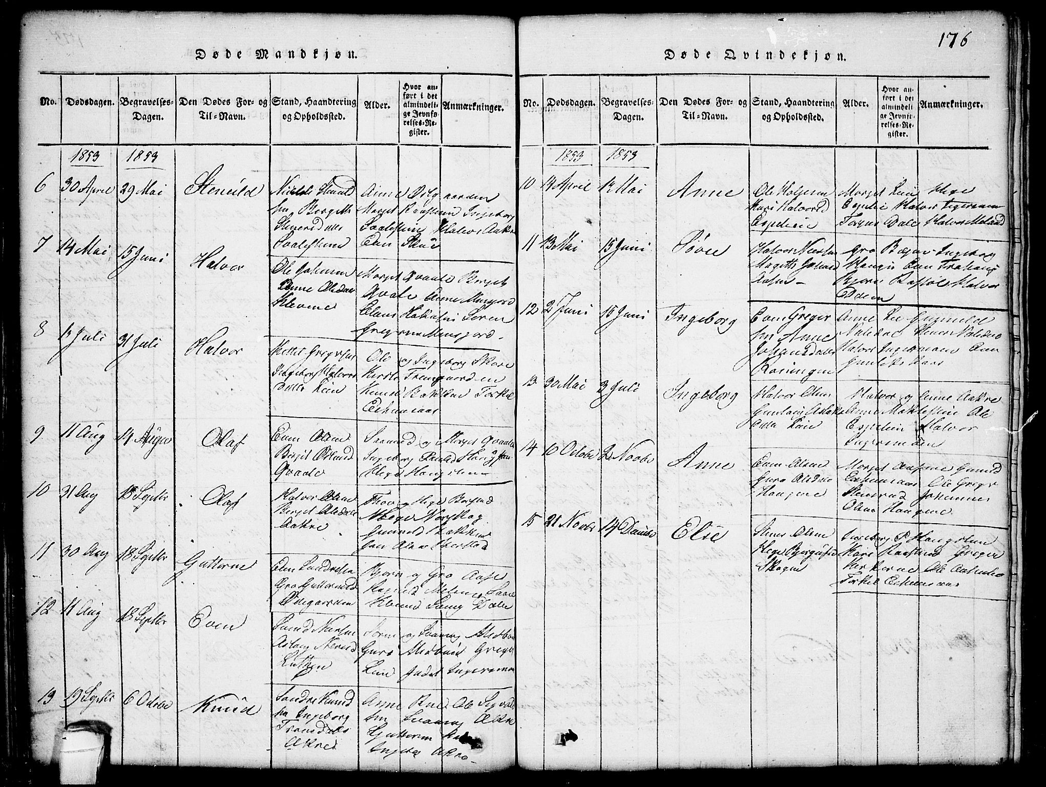 Seljord kirkebøker, AV/SAKO-A-20/G/Gb/L0002: Parish register (copy) no. II 2, 1815-1854, p. 176