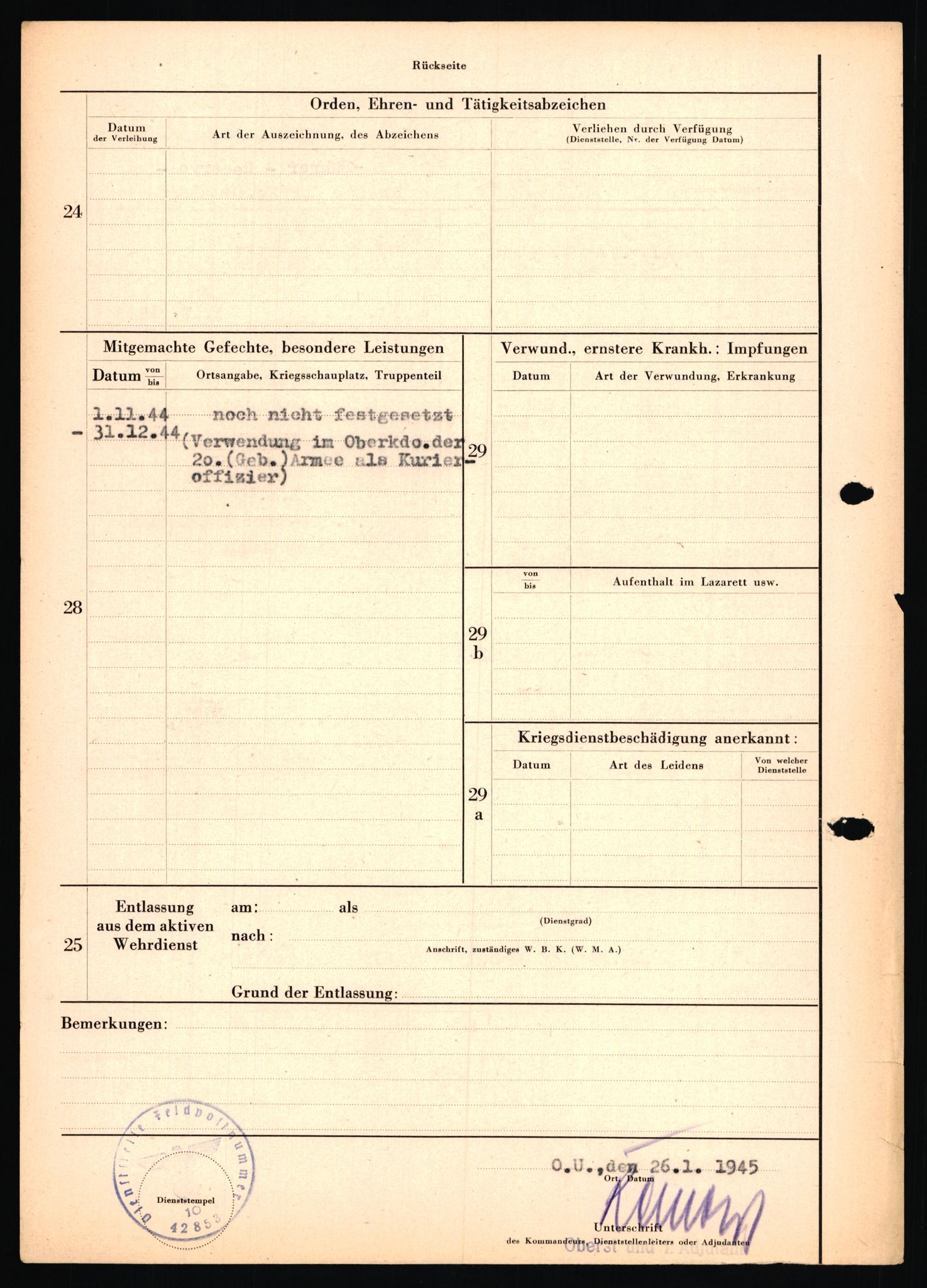 Forsvarets Overkommando. 2 kontor. Arkiv 11.4. Spredte tyske arkivsaker, AV/RA-RAFA-7031/D/Dar/Dara/L0018: Personalbøker, 1940-1945, p. 684