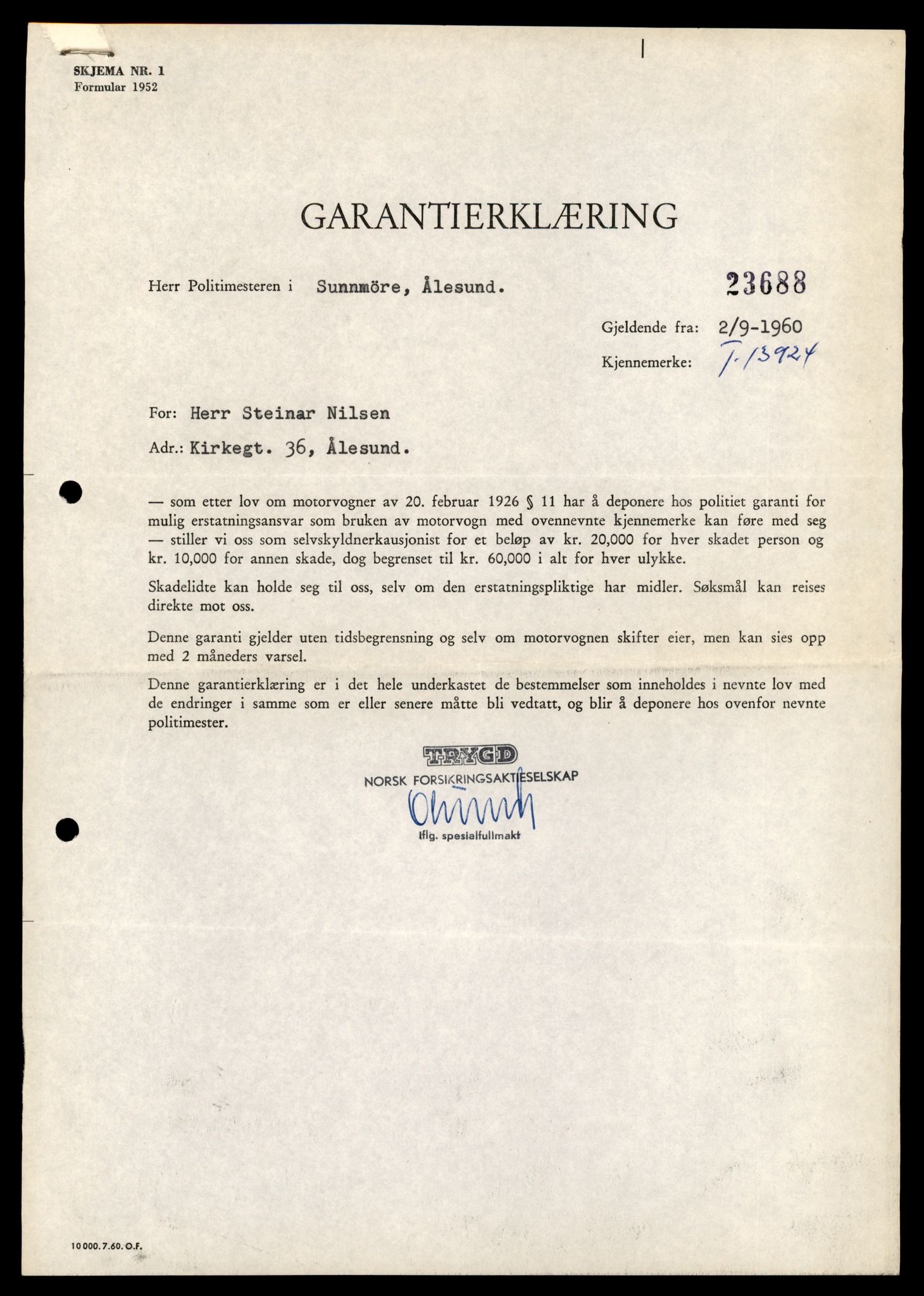 Møre og Romsdal vegkontor - Ålesund trafikkstasjon, AV/SAT-A-4099/F/Fe/L0042: Registreringskort for kjøretøy T 13906 - T 14079, 1927-1998, p. 286