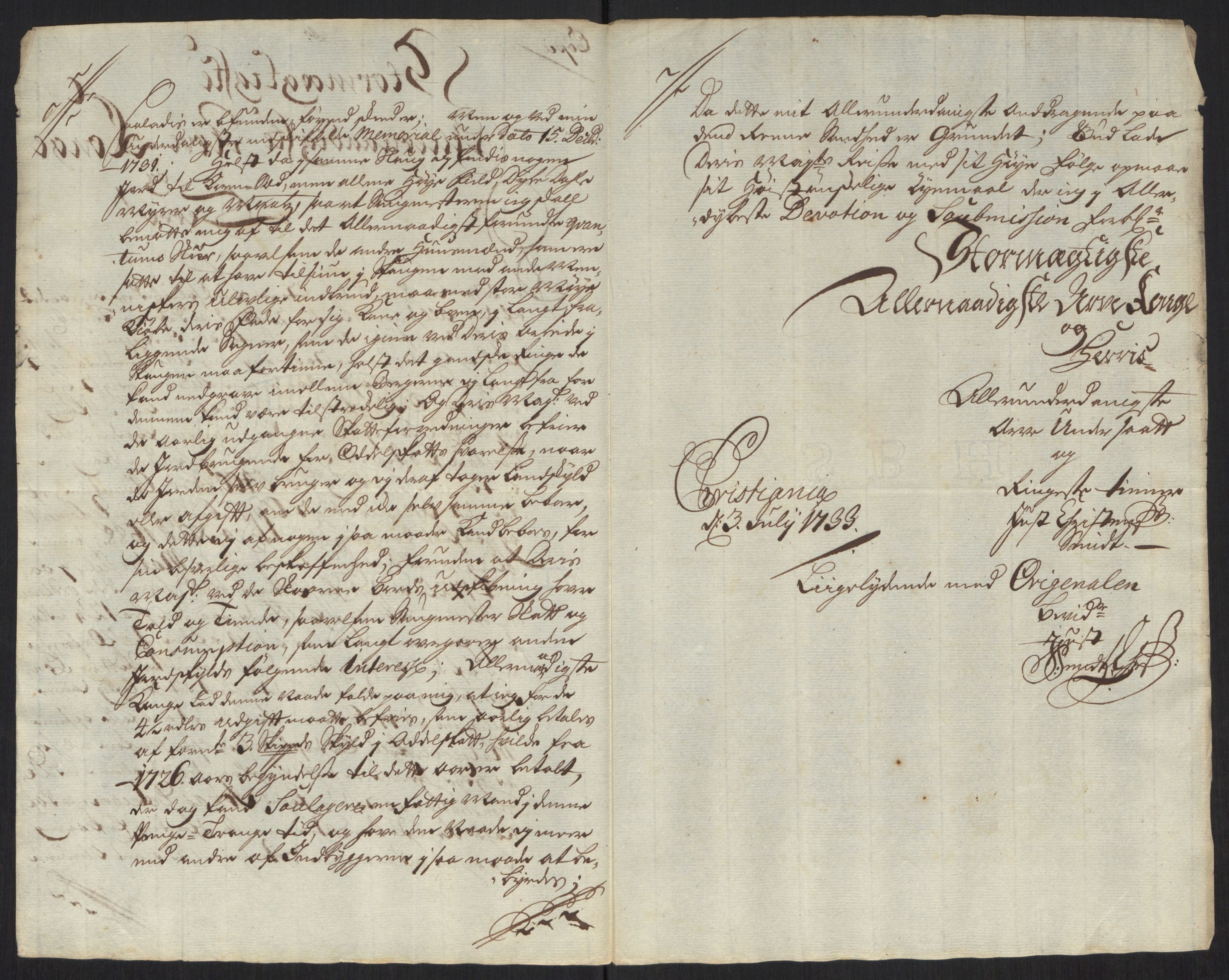 Stattholderembetet 1572-1771, AV/RA-EA-2870/Ef/L0107: Brev fra embetsmenn og andre, 1733-1734, p. 120