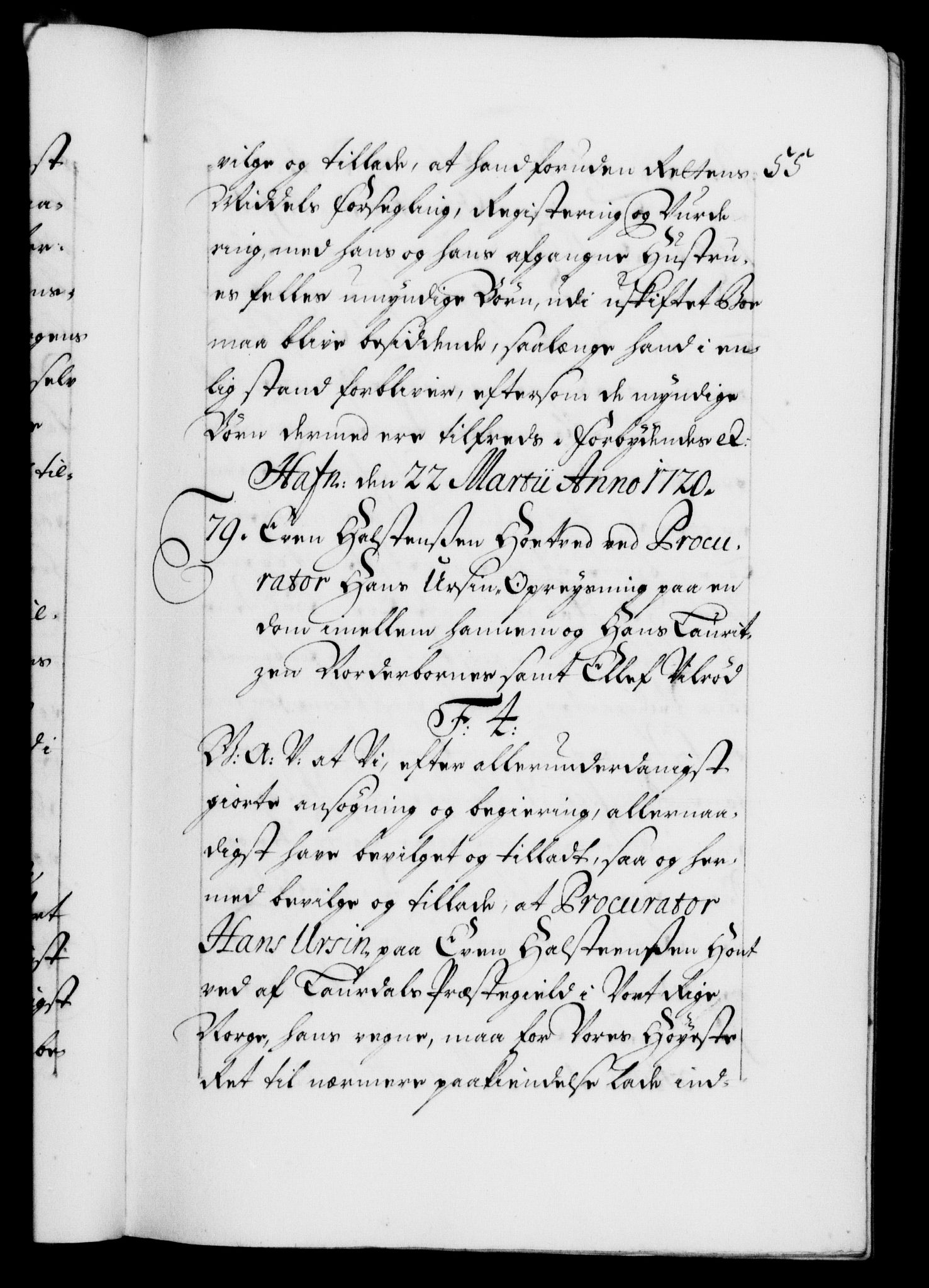 Danske Kanselli 1572-1799, AV/RA-EA-3023/F/Fc/Fca/Fcaa/L0023: Norske registre, 1720-1722, p. 55a