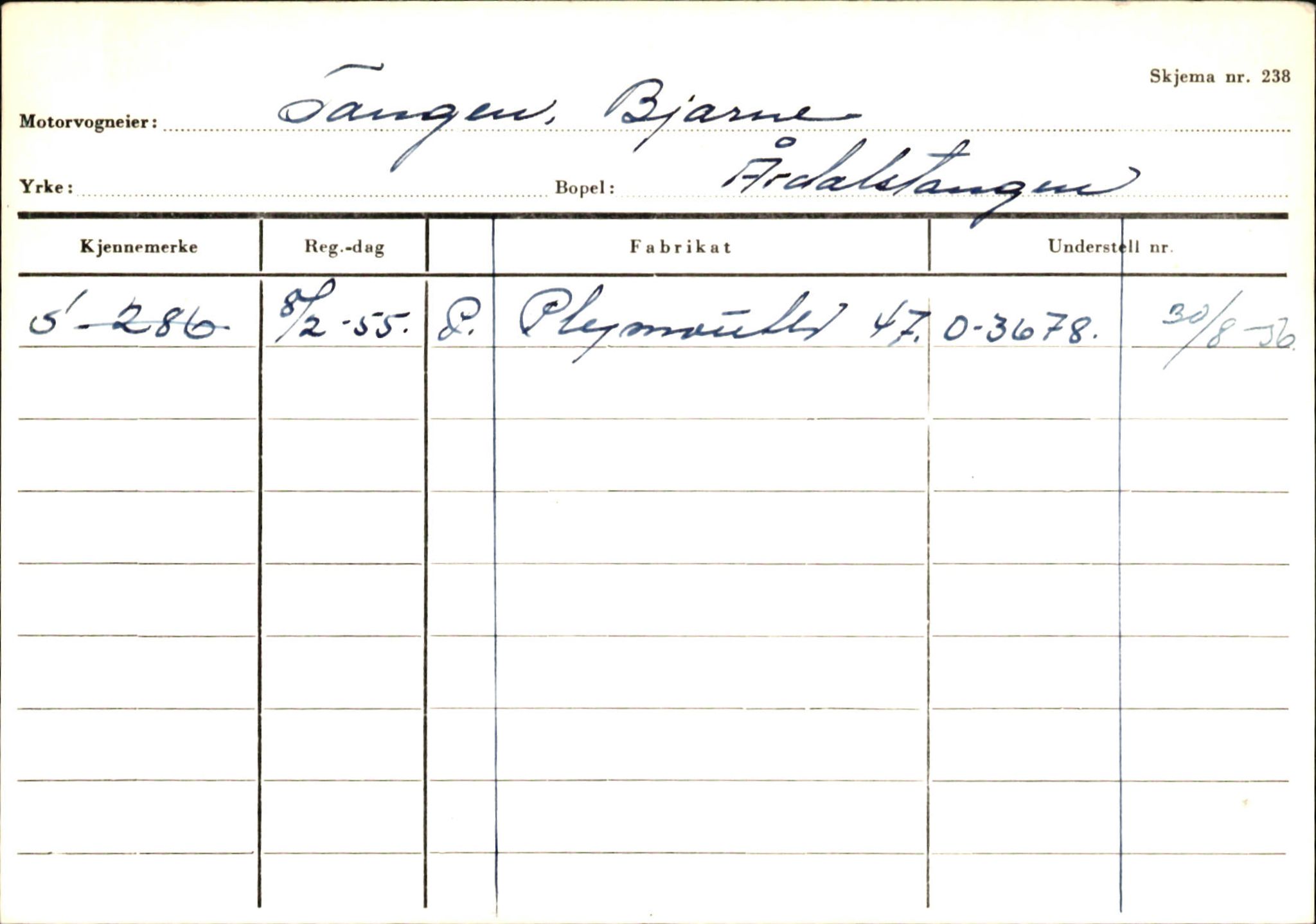 Statens vegvesen, Sogn og Fjordane vegkontor, AV/SAB-A-5301/4/F/L0146: Registerkort Årdal R-Å samt diverse kort, 1945-1975, p. 848