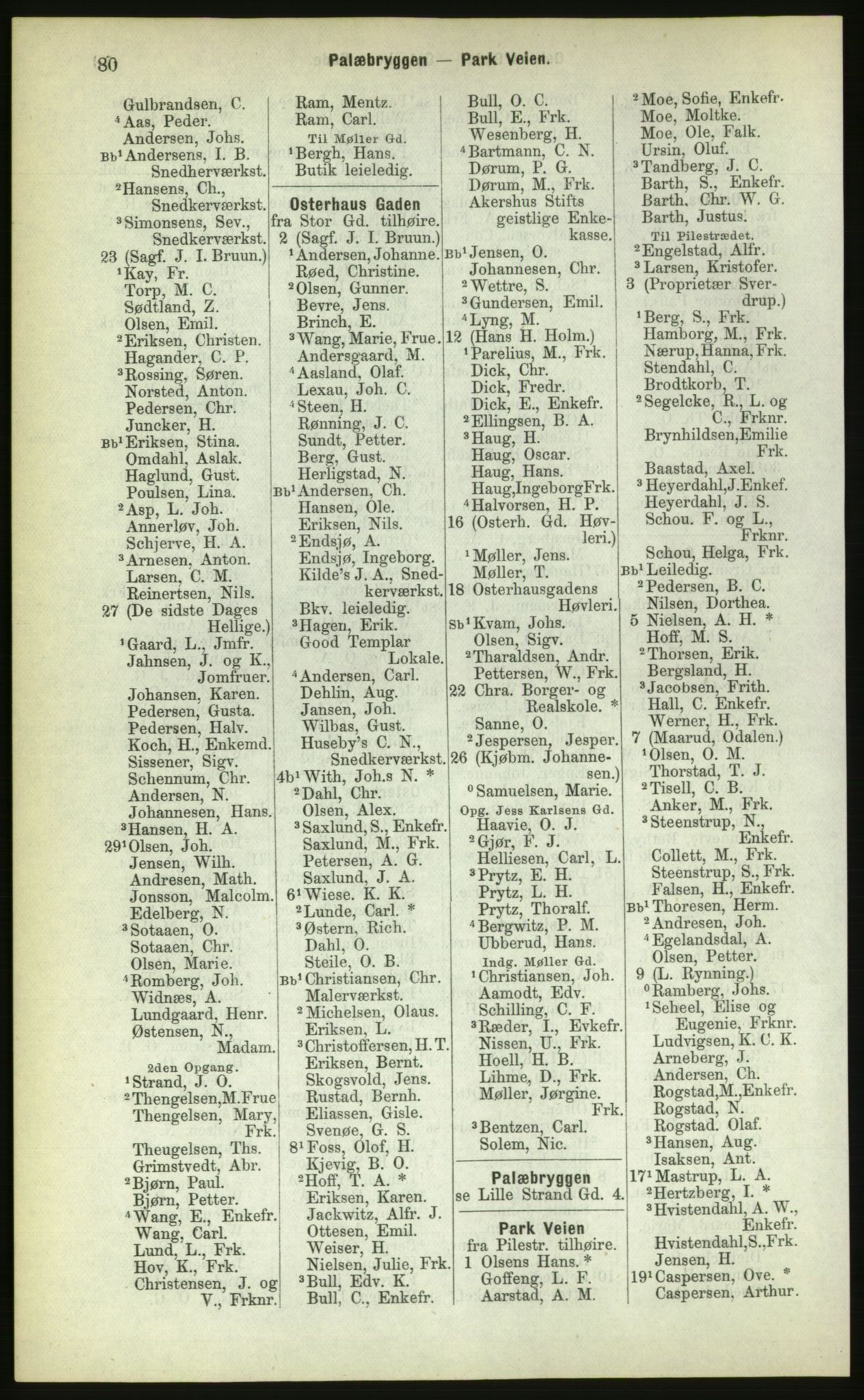 Kristiania/Oslo adressebok, PUBL/-, 1883, p. 80