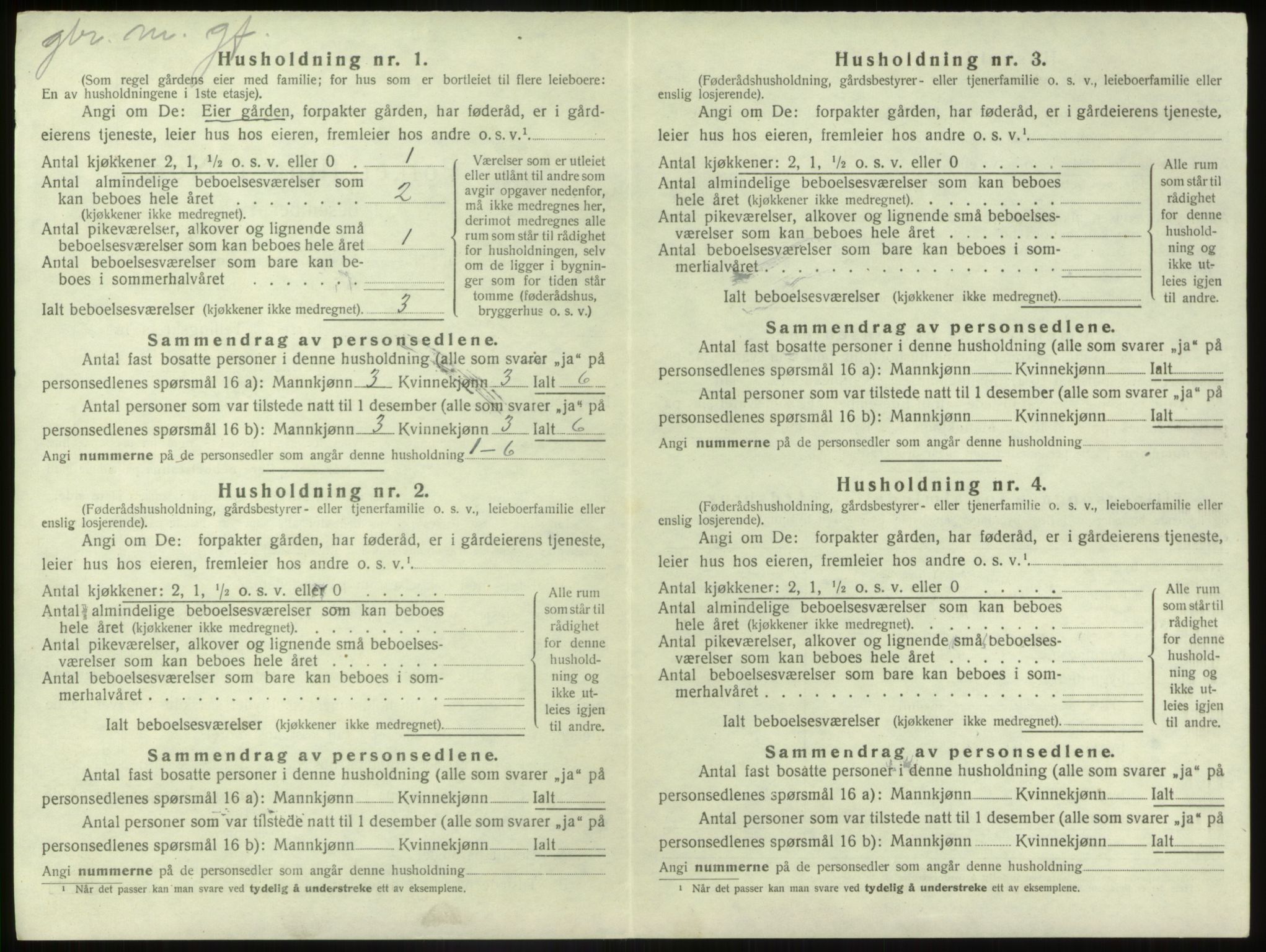 SAB, 1920 census for Jølster, 1920, p. 345