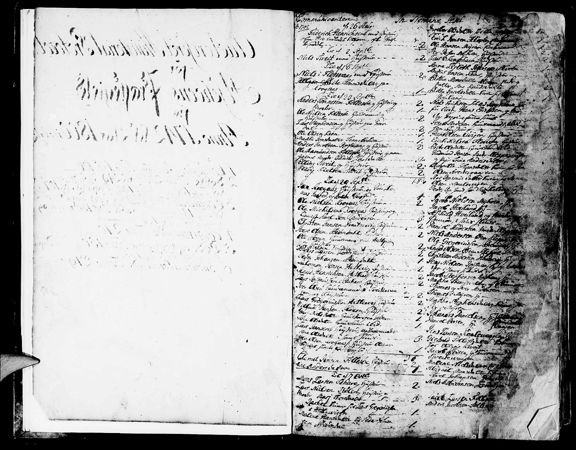 Askøy Sokneprestembete, SAB/A-74101/H/Ha/Haa/Haaa/L0001: Parish register (official) no. A 1, 1742-1818, p. 1
