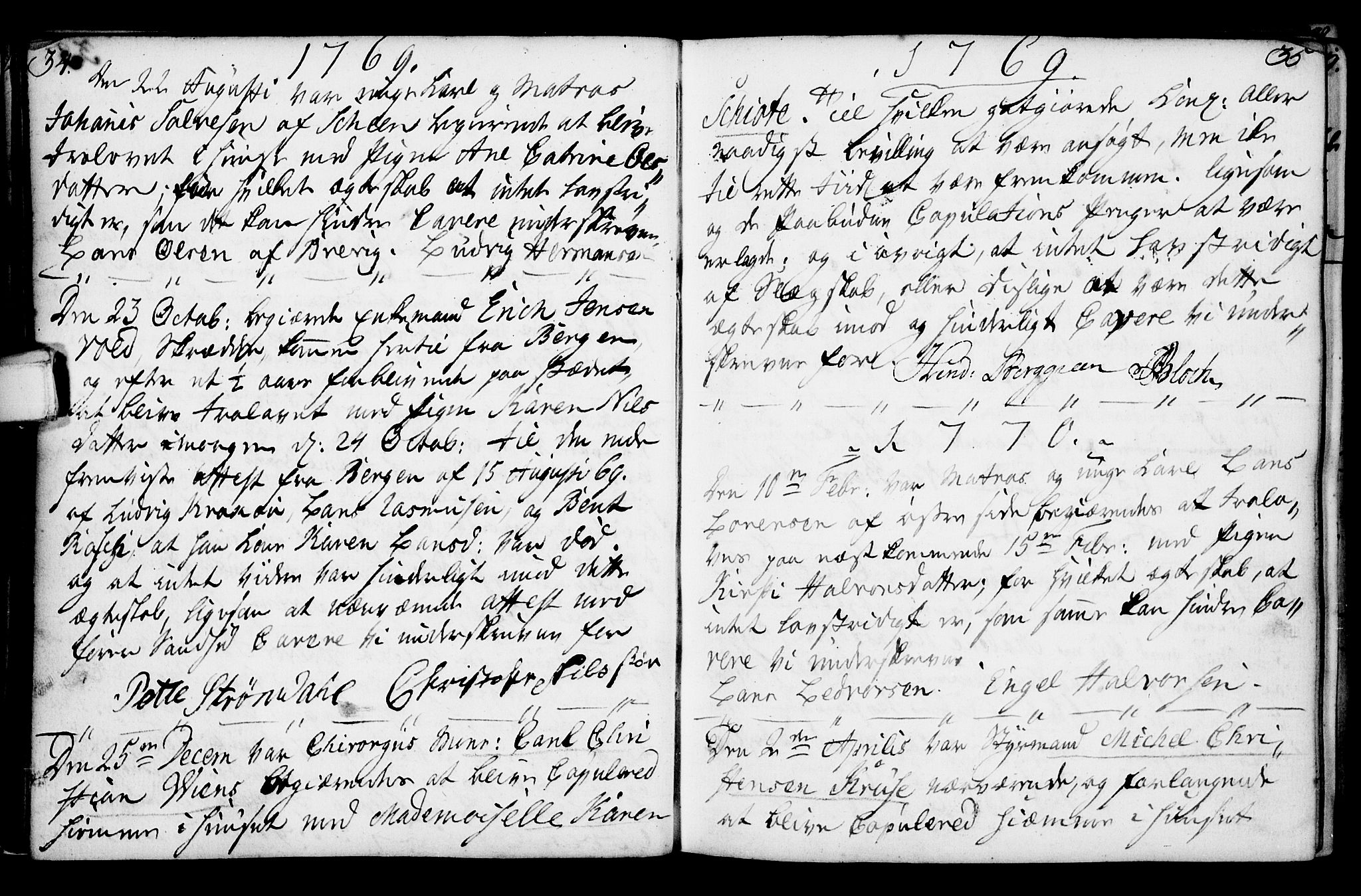 Porsgrunn kirkebøker , SAKO/A-104/F/Fa/L0003: Parish register (official) no. 3, 1764-1814, p. 34-35