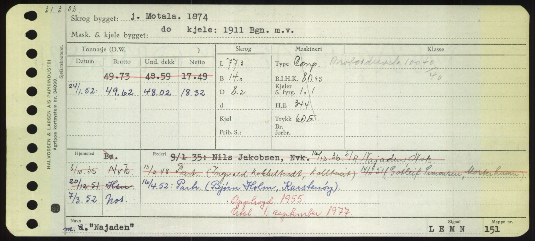 Sjøfartsdirektoratet med forløpere, Skipsmålingen, AV/RA-S-1627/H/Hd/L0026: Fartøy, N-Norhol, p. 23