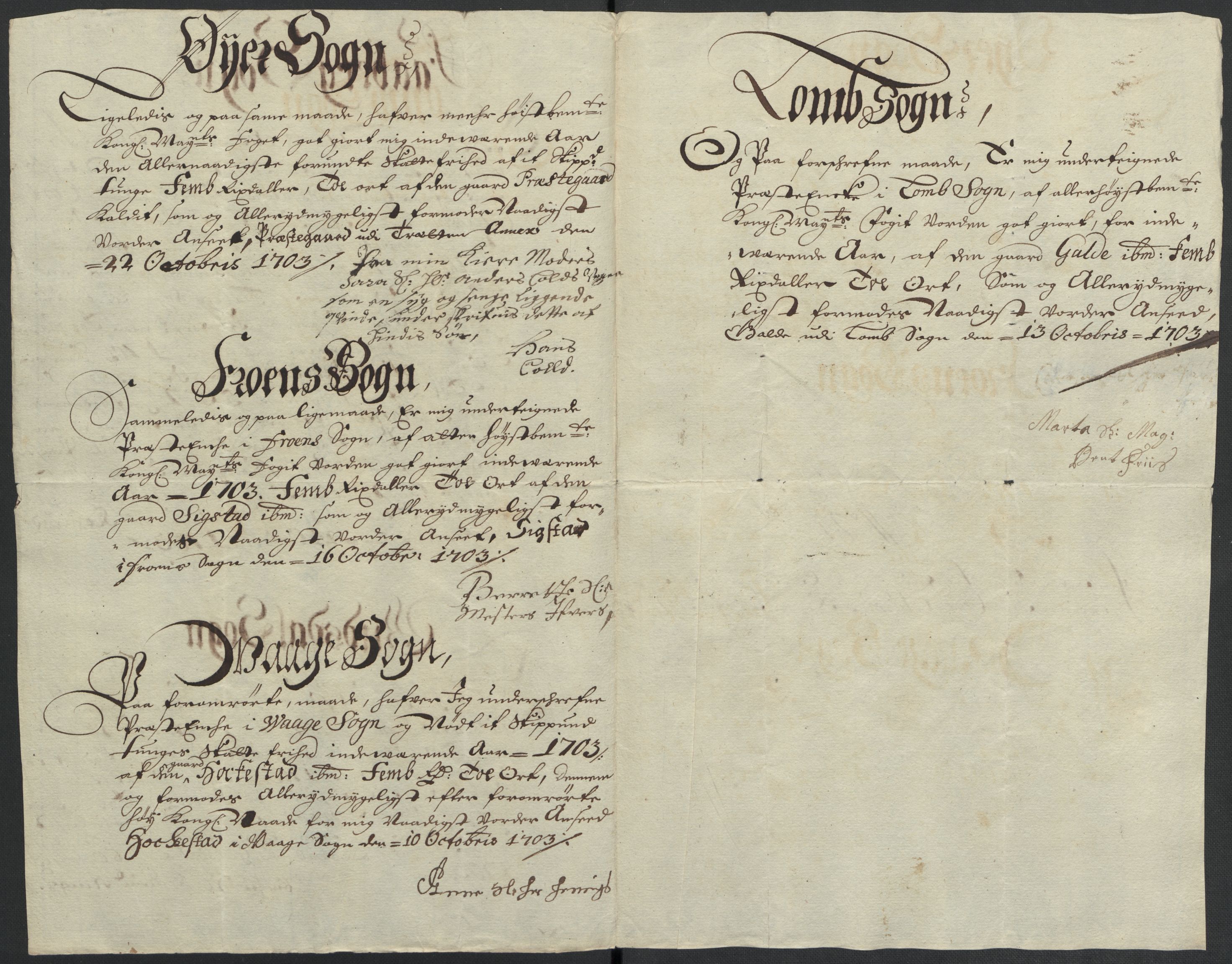 Rentekammeret inntil 1814, Reviderte regnskaper, Fogderegnskap, RA/EA-4092/R17/L1176: Fogderegnskap Gudbrandsdal, 1703, p. 163