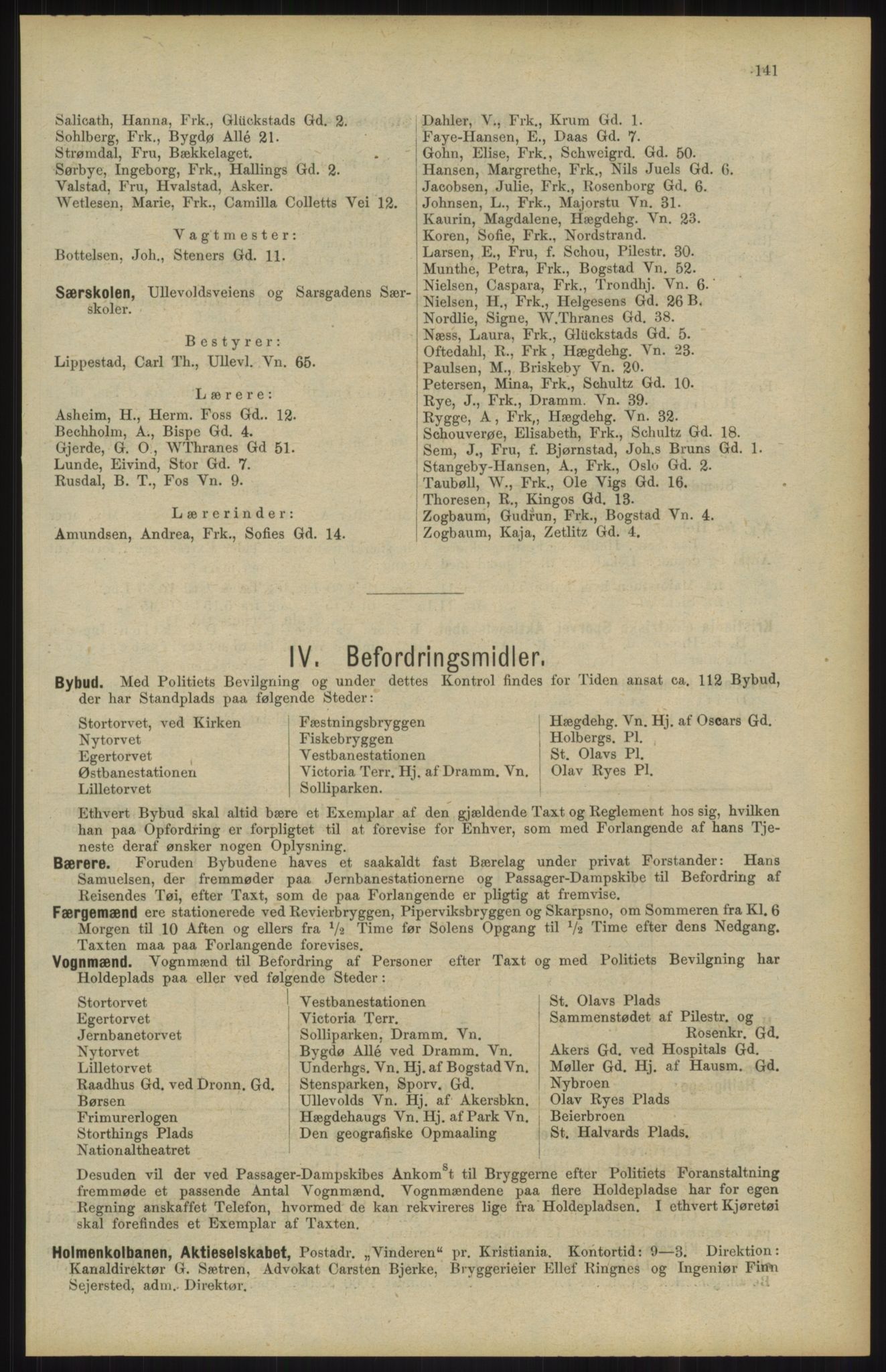 Kristiania/Oslo adressebok, PUBL/-, 1904, p. 141