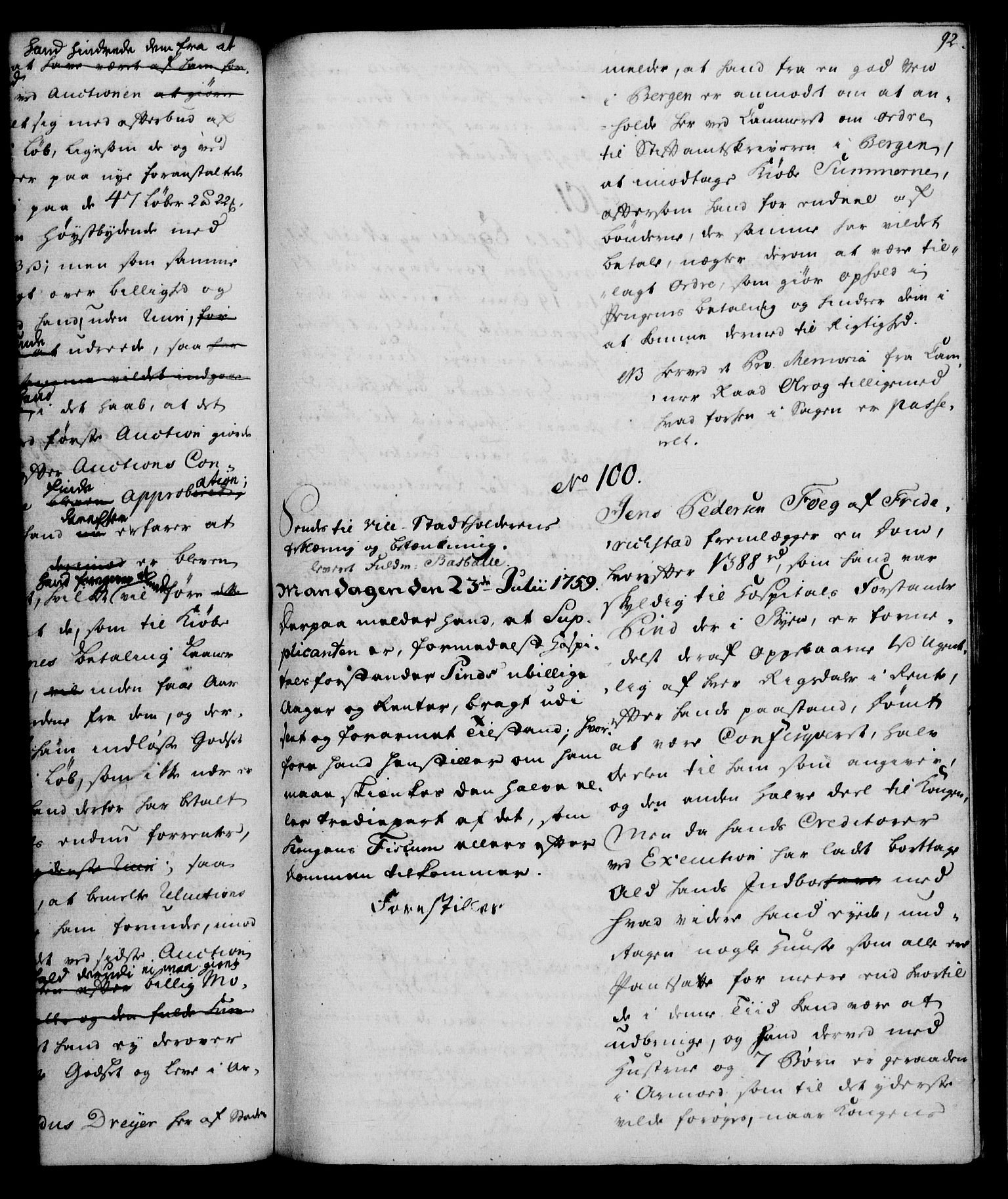 Rentekammeret, Kammerkanselliet, AV/RA-EA-3111/G/Gh/Gha/L0035: Norsk ekstraktmemorialprotokoll (merket RK 53.80), 1759-1771, p. 92