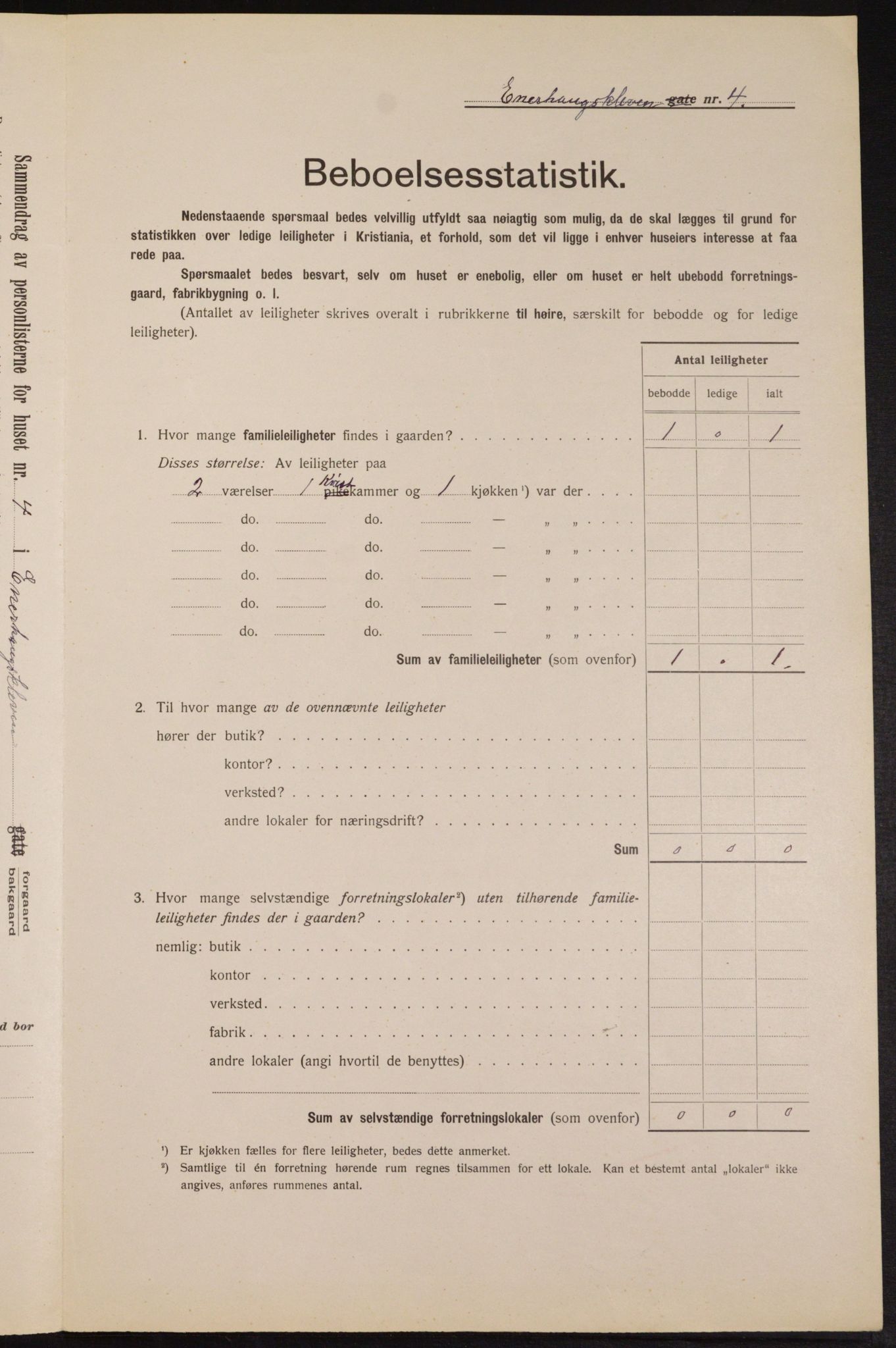 OBA, Municipal Census 1913 for Kristiania, 1913, p. 21807