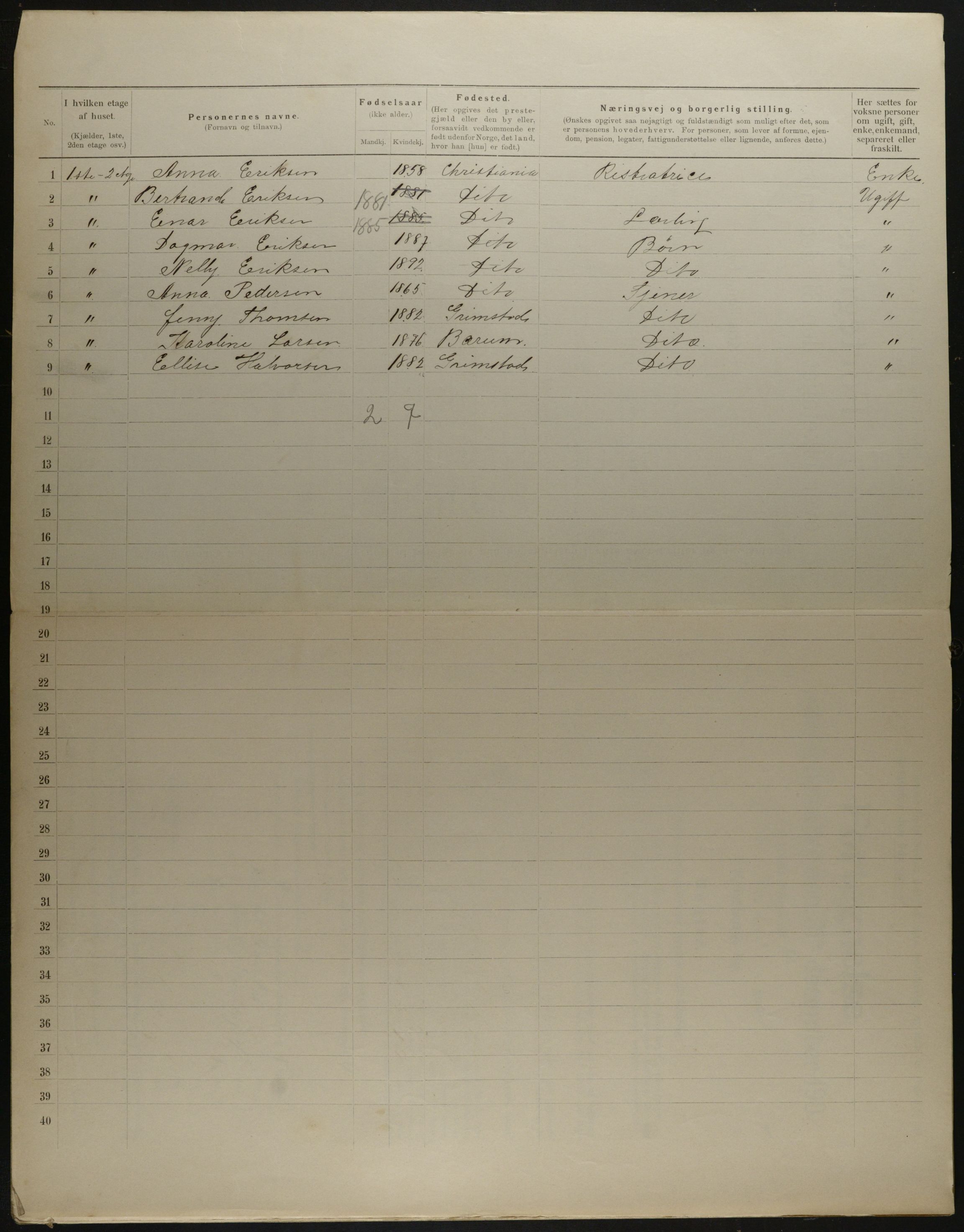 OBA, Municipal Census 1901 for Kristiania, 1901, p. 15768