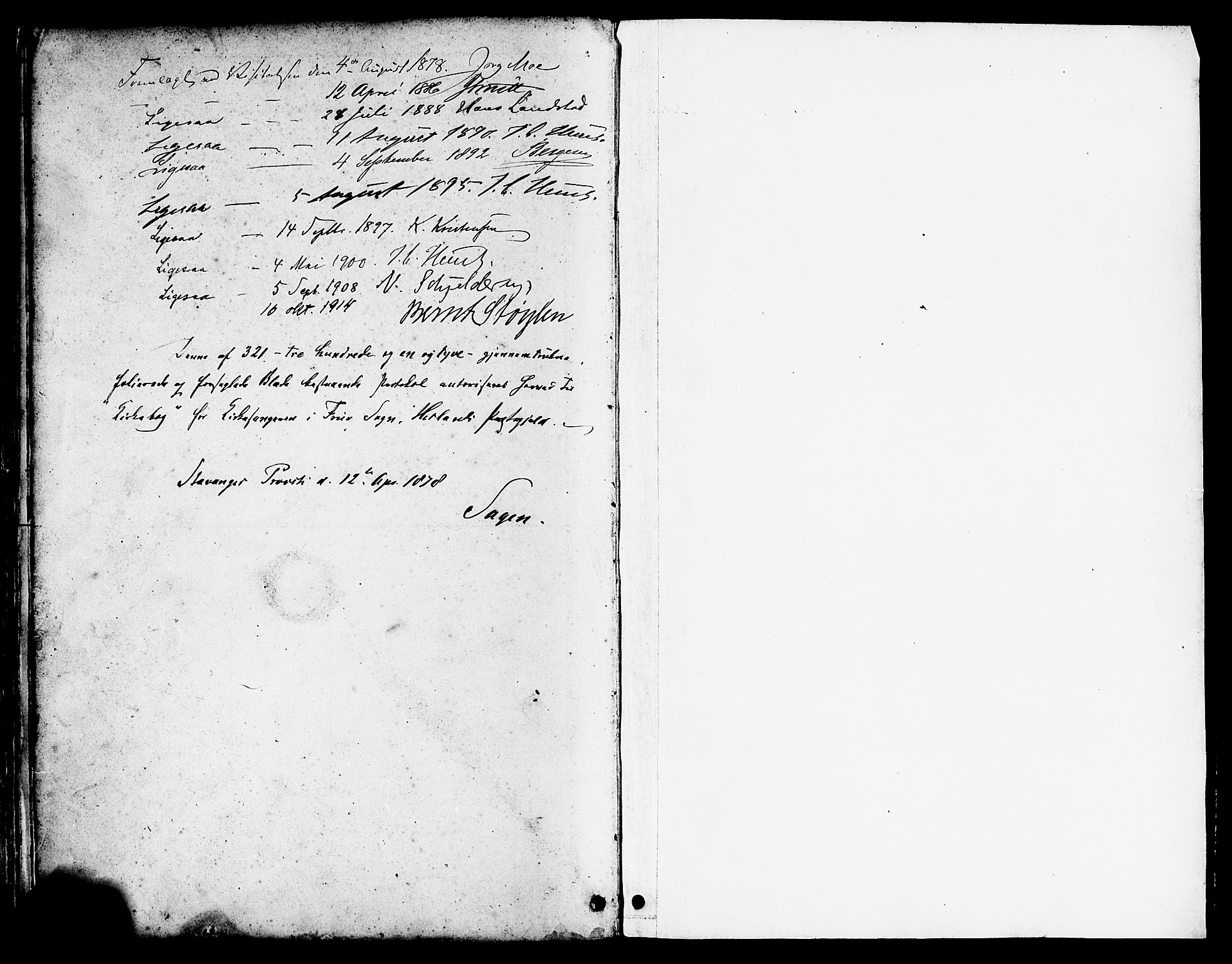 Hetland sokneprestkontor, AV/SAST-A-101826/30/30BB/L0005: Parish register (copy) no. B 5, 1878-1910