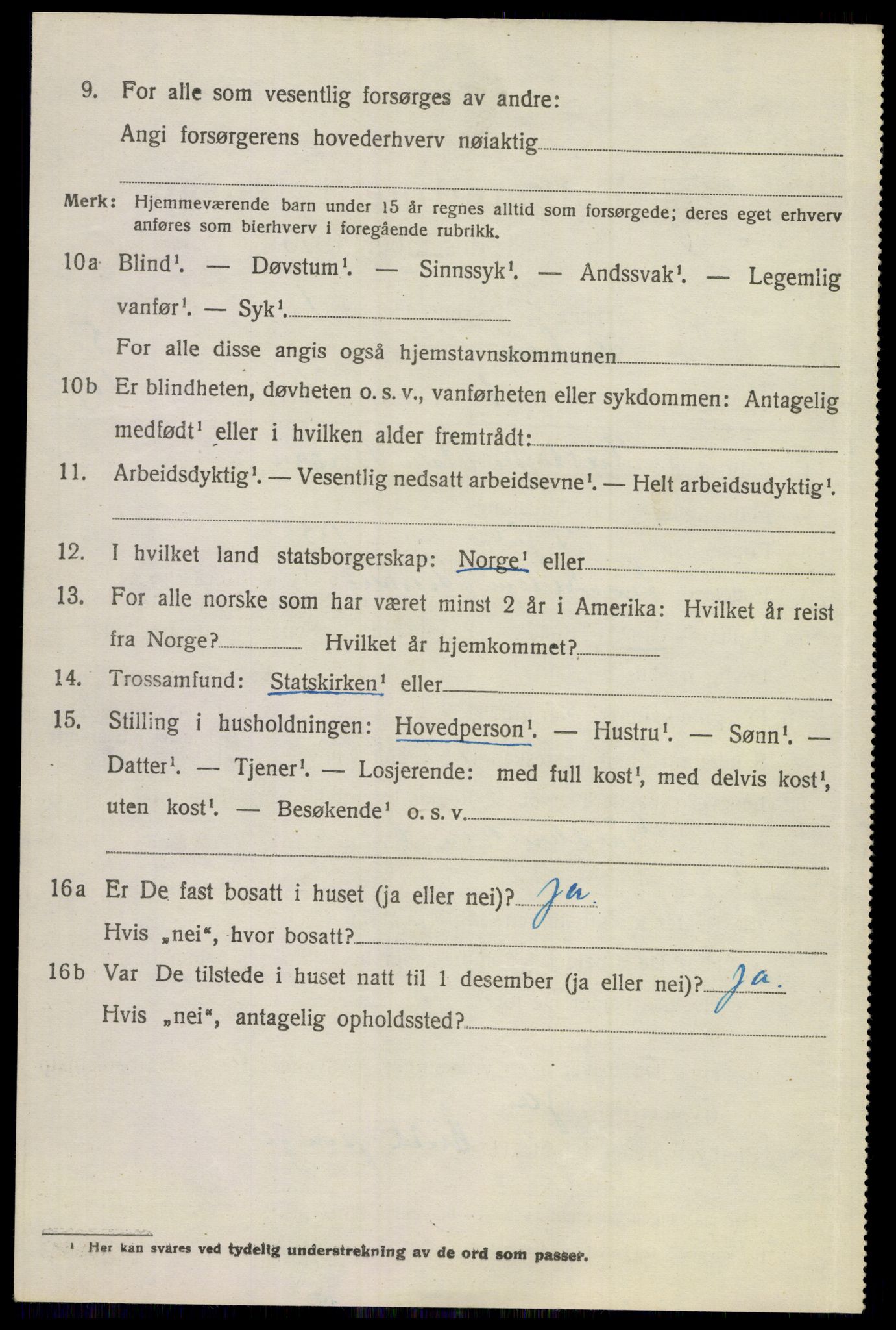 SAKO, 1920 census for Flesberg, 1920, p. 2416