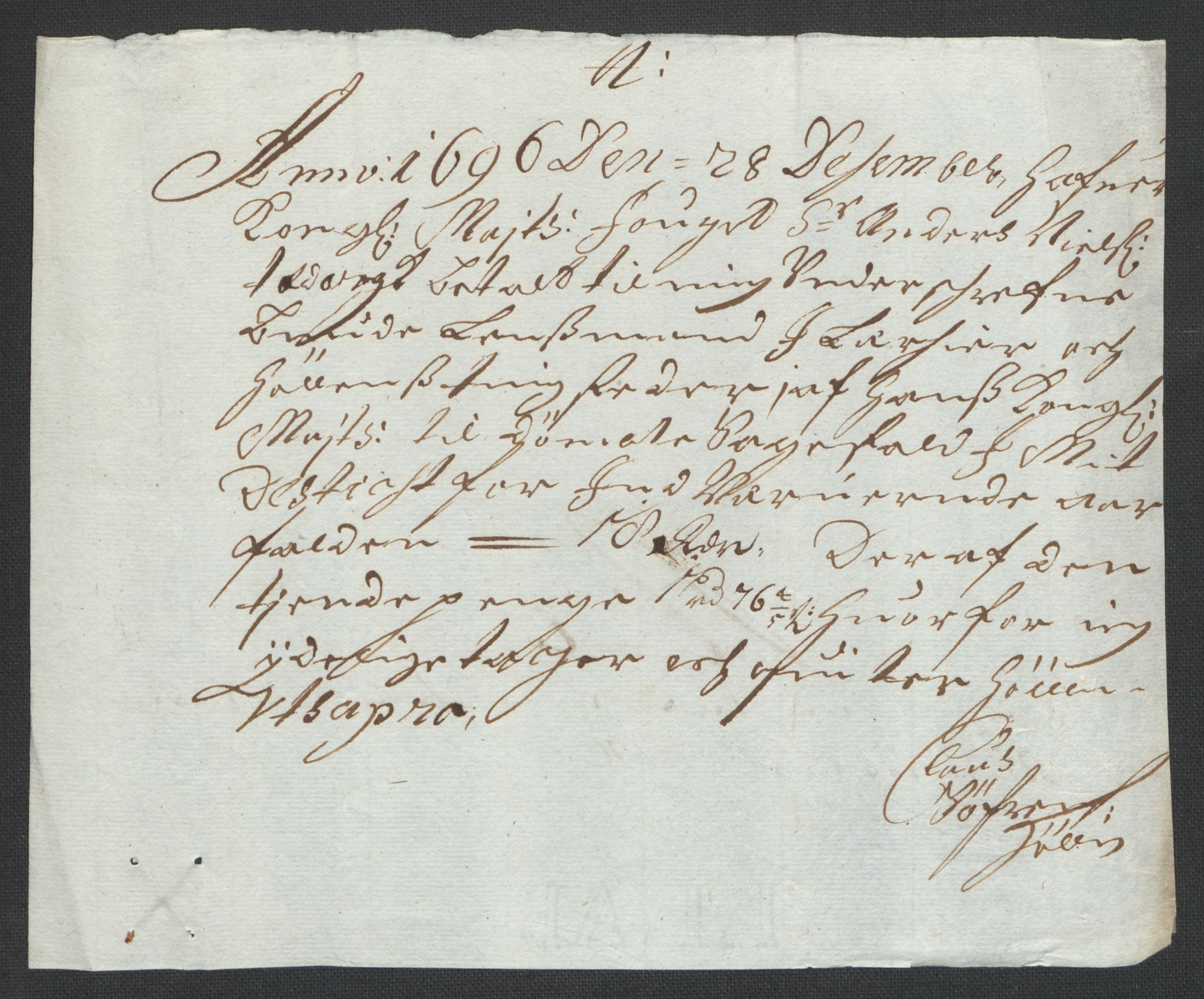 Rentekammeret inntil 1814, Reviderte regnskaper, Fogderegnskap, RA/EA-4092/R43/L2546: Fogderegnskap Lista og Mandal, 1696-1697, p. 145