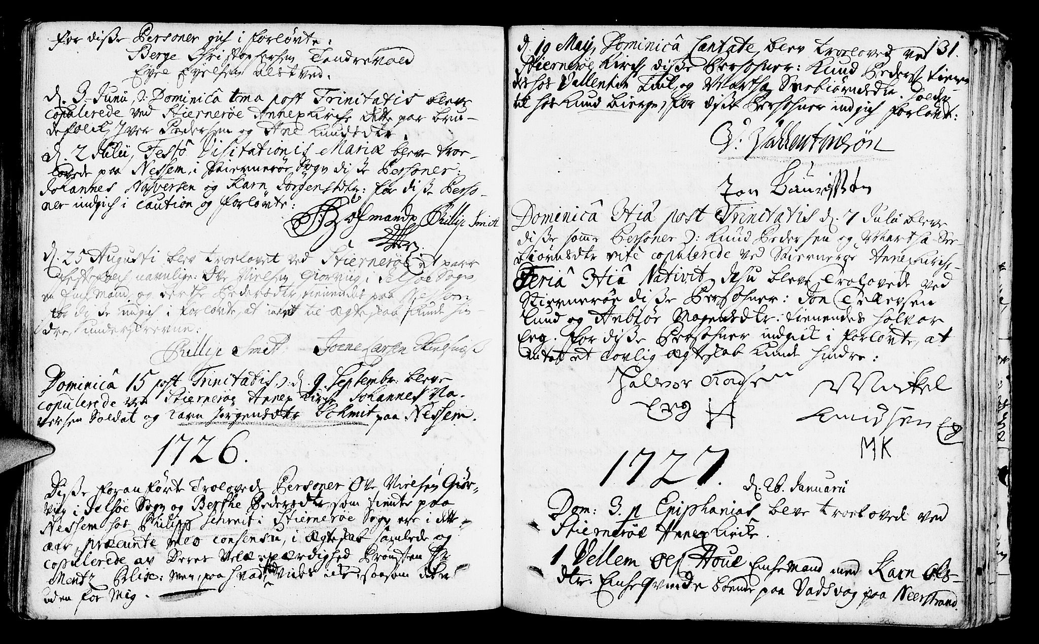 Nedstrand sokneprestkontor, SAST/A-101841/01/IV: Parish register (official) no. A 1 /2, 1724-1740, p. 131