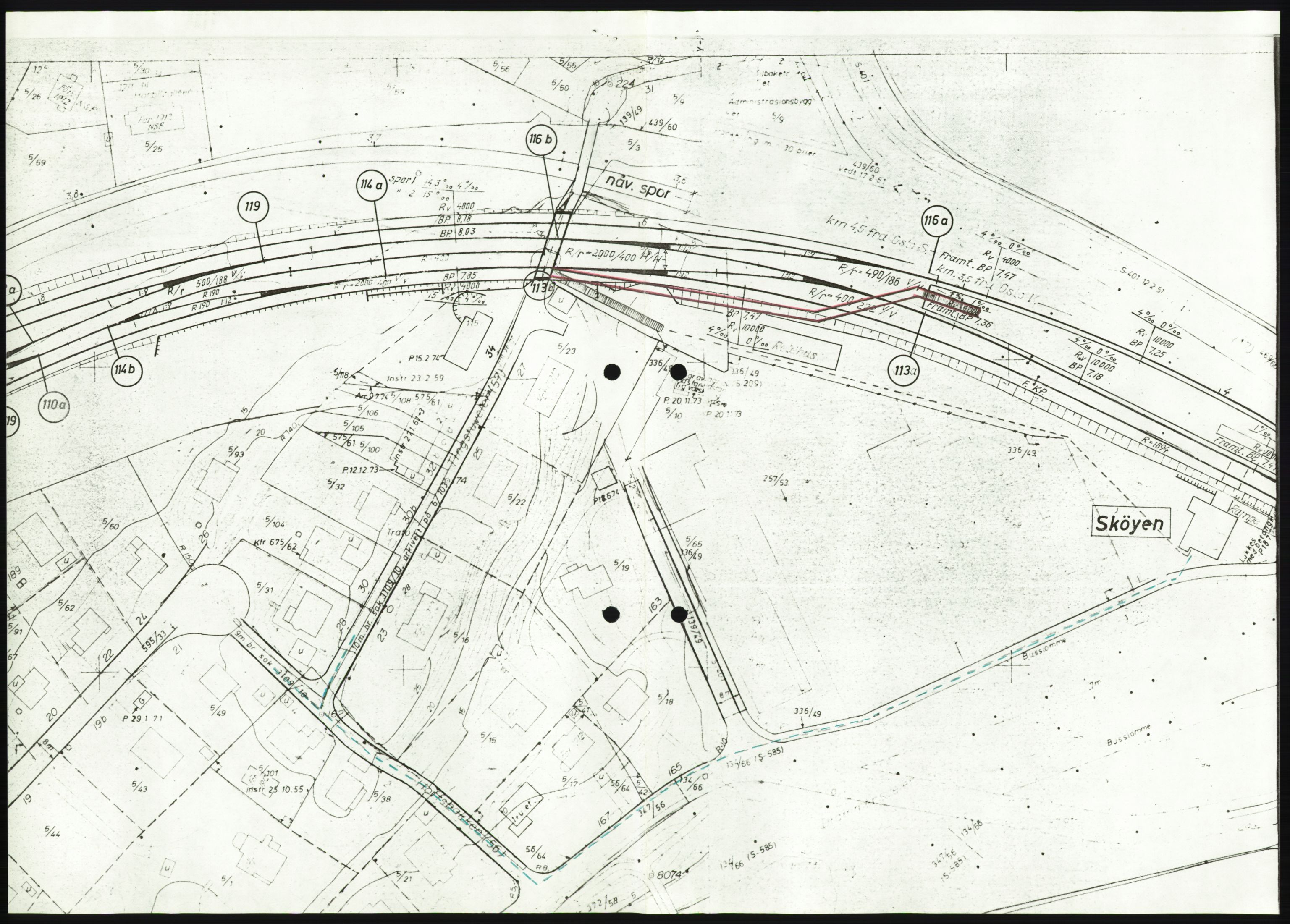 Norges statsbaner, Hovedadministrasjonen, Plankontoret for Oslo S, AV/RA-S-5410/D/L0167: Driftsbanegården. Øvrige driftsbanegårder, 1975-1987, p. 95