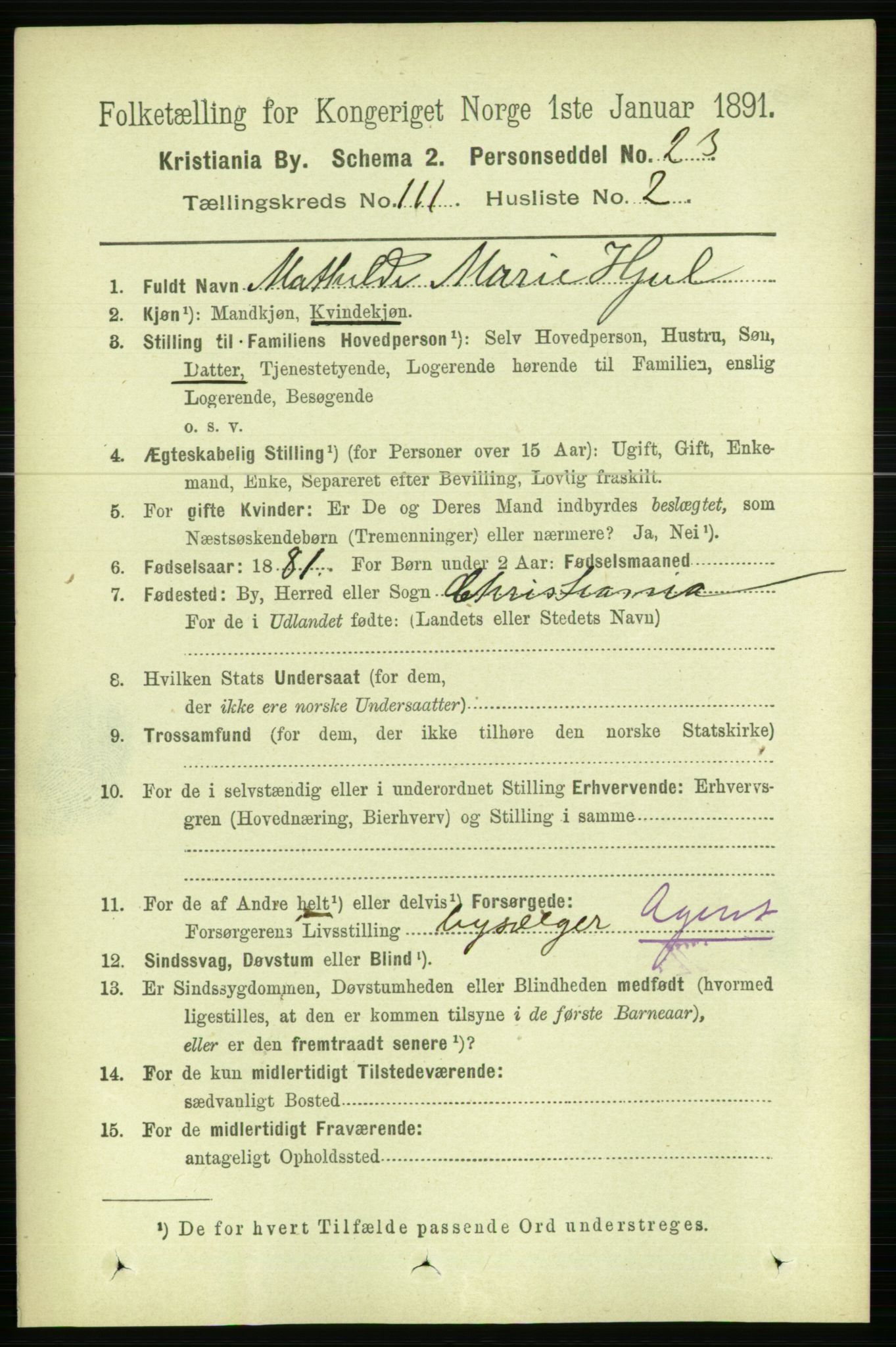 RA, 1891 census for 0301 Kristiania, 1891, p. 57947