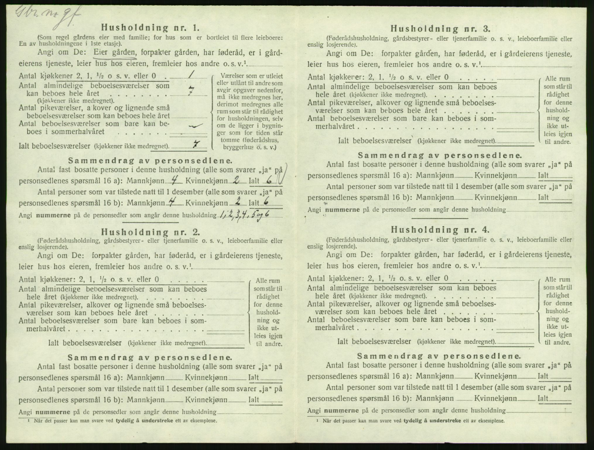 SAT, 1920 census for Gjemnes, 1920, p. 197