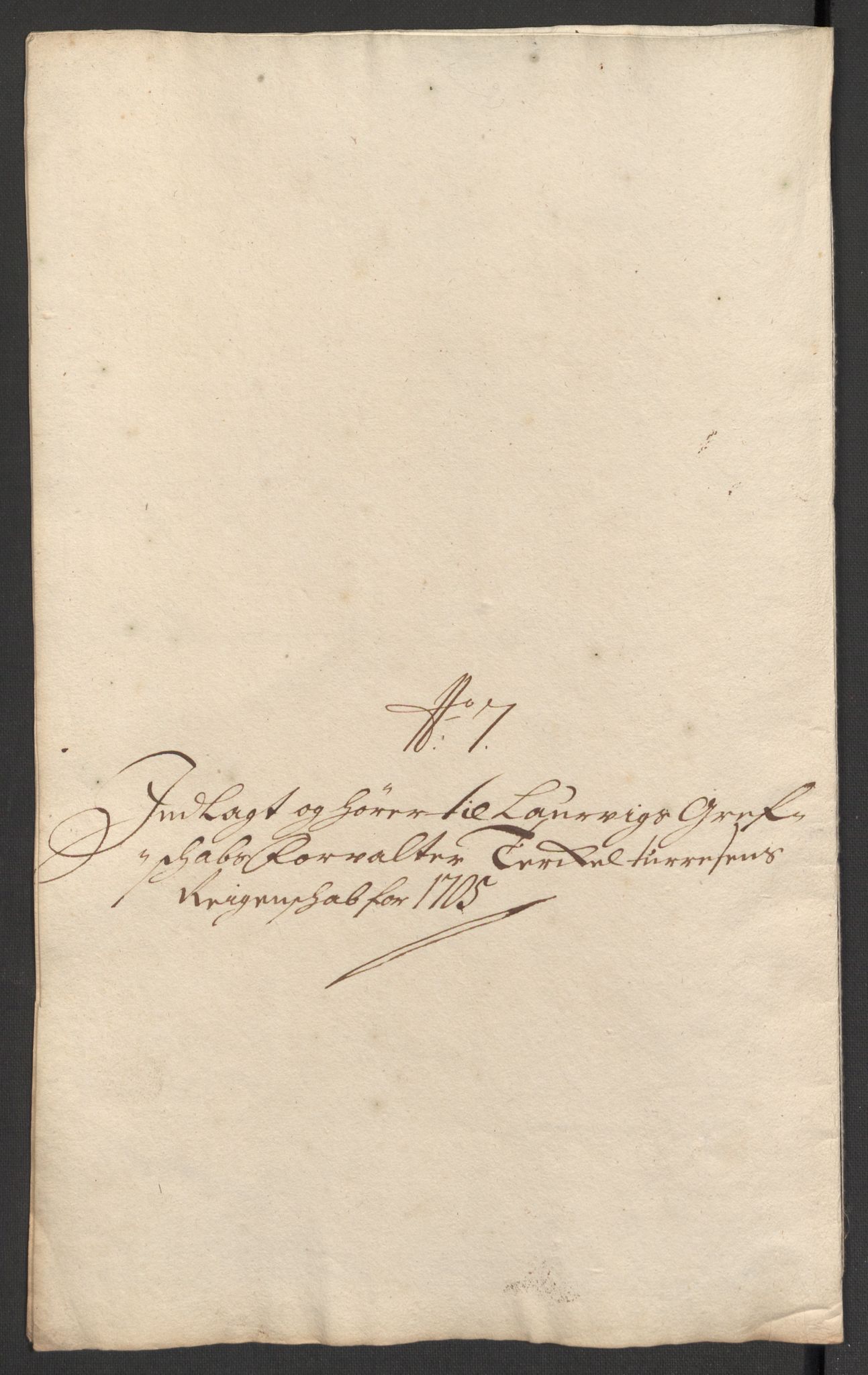 Rentekammeret inntil 1814, Reviderte regnskaper, Fogderegnskap, RA/EA-4092/R33/L1978: Fogderegnskap Larvik grevskap, 1704-1705, p. 416