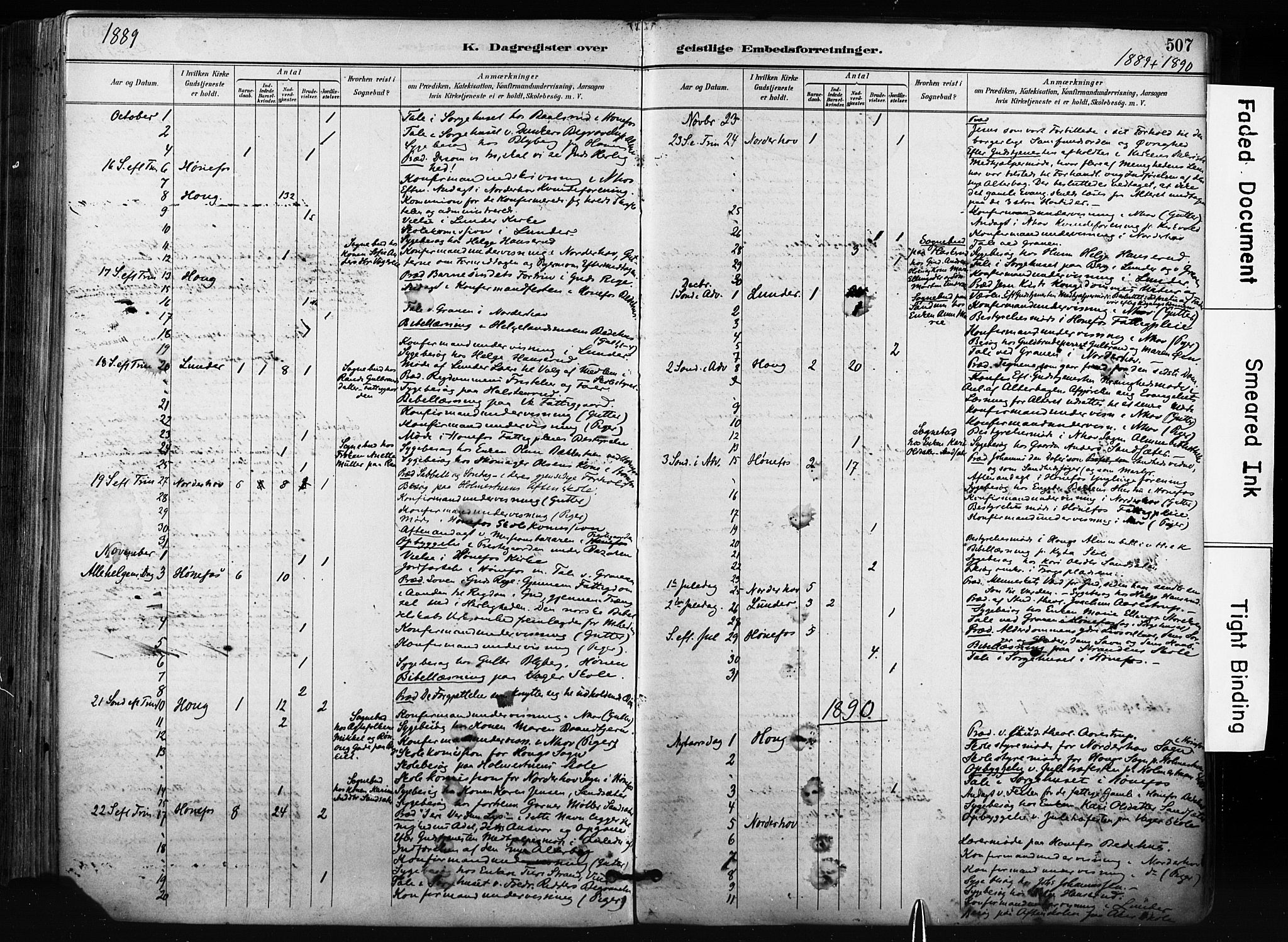 Norderhov kirkebøker, AV/SAKO-A-237/F/Fa/L0016: Parish register (official) no. 16, 1885-1902, p. 507